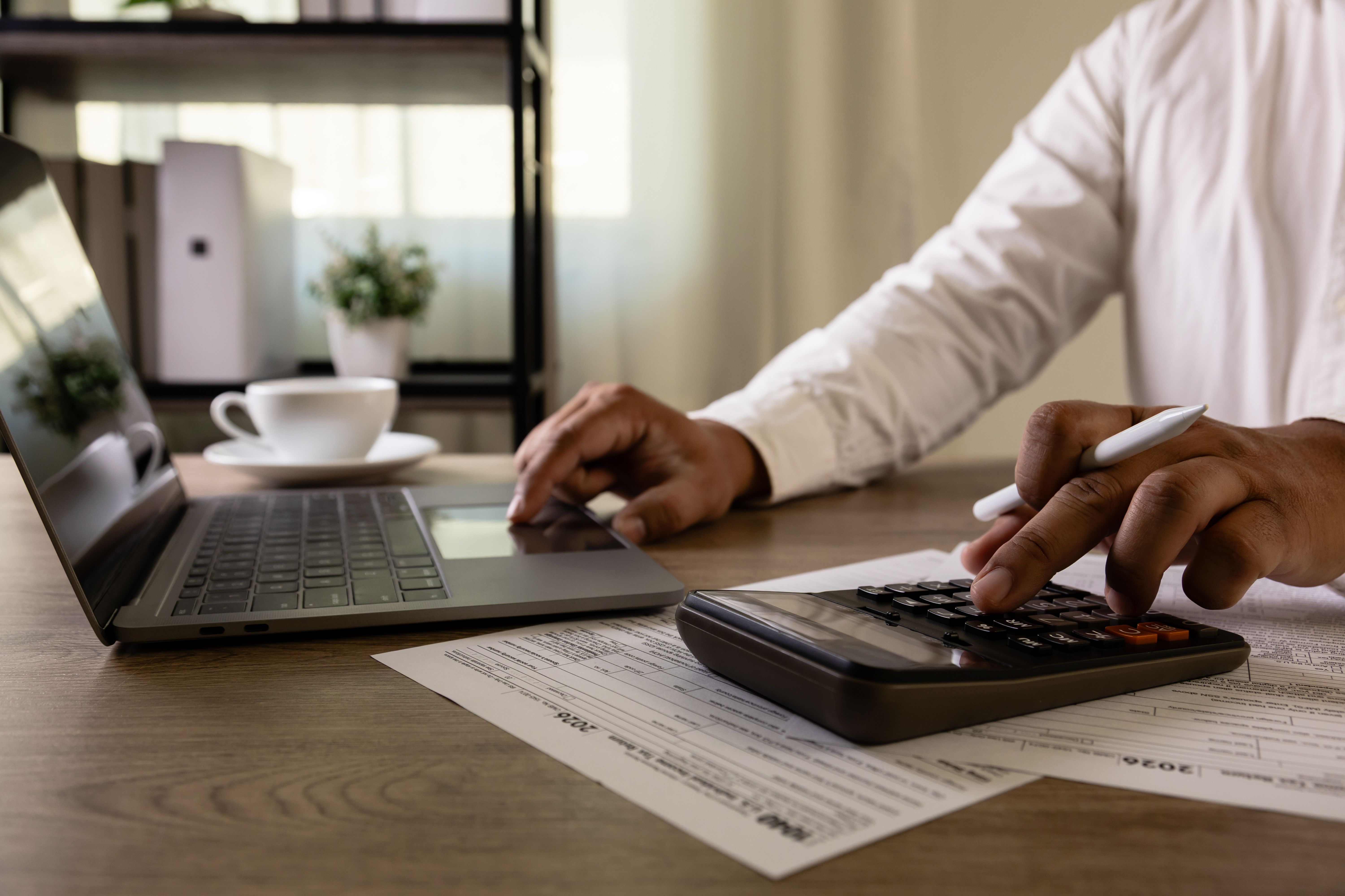 tax professional working