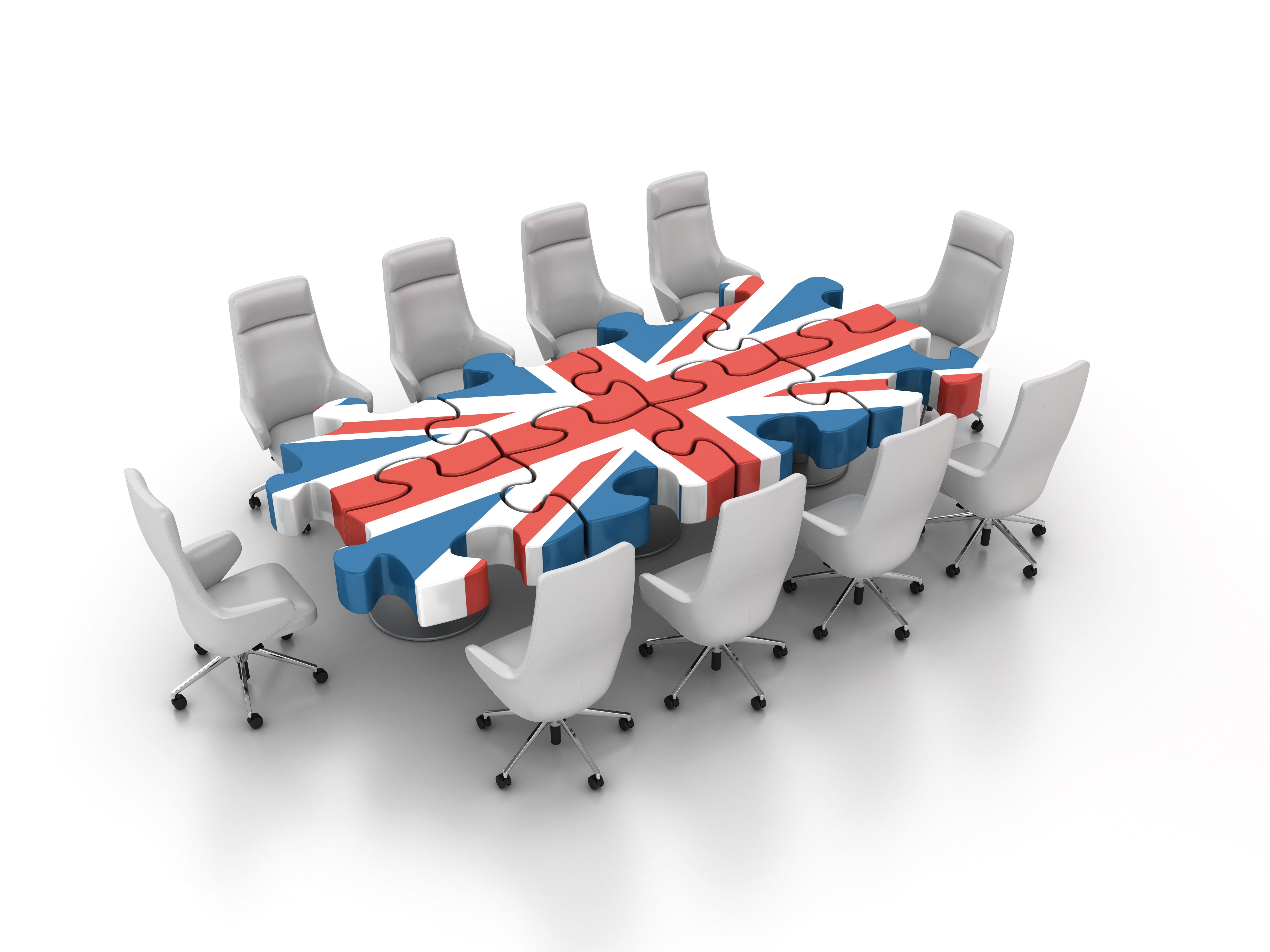 British Flag with Puzzle and Chairs