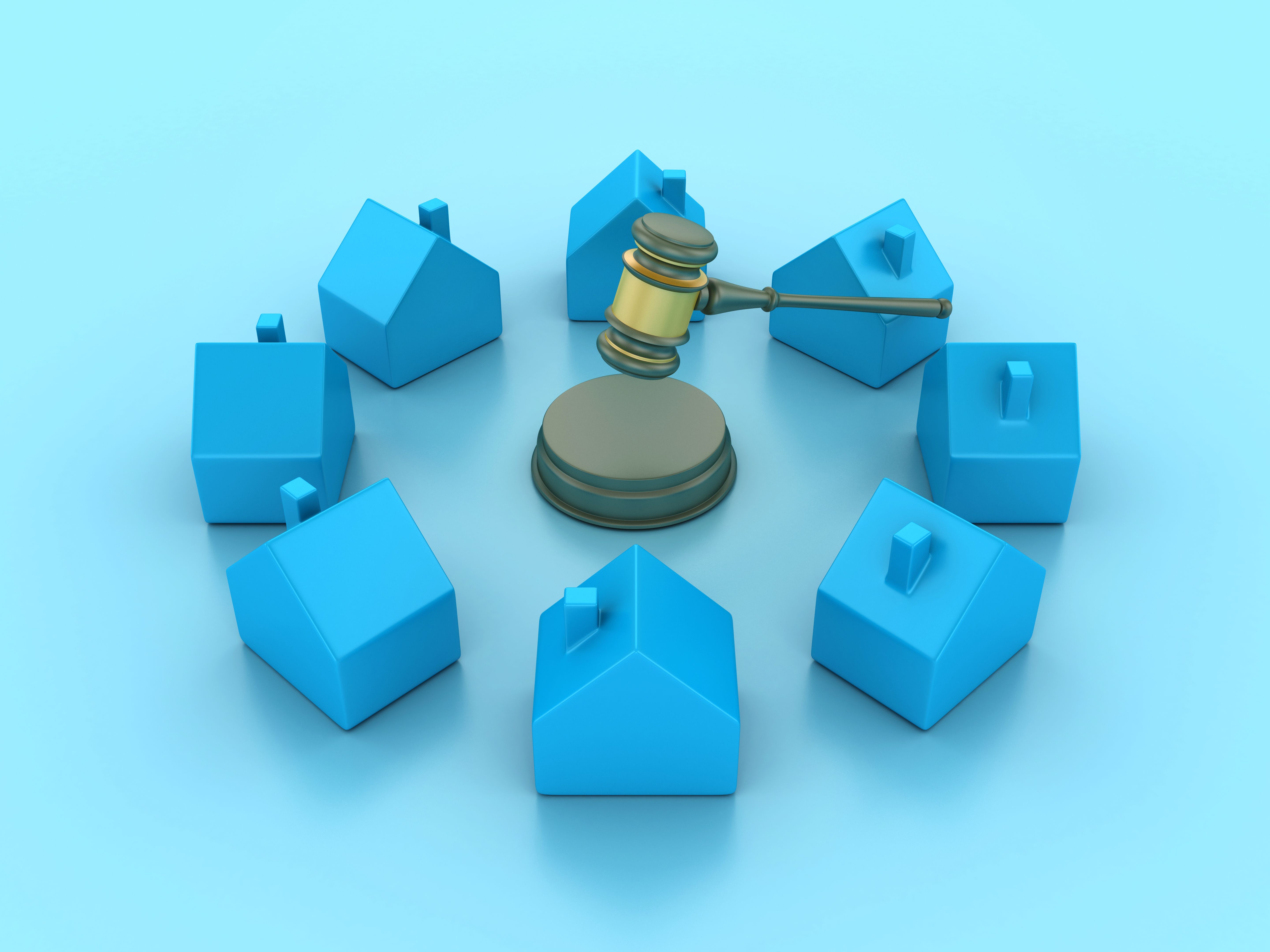 3D Houses with Legal Gavel