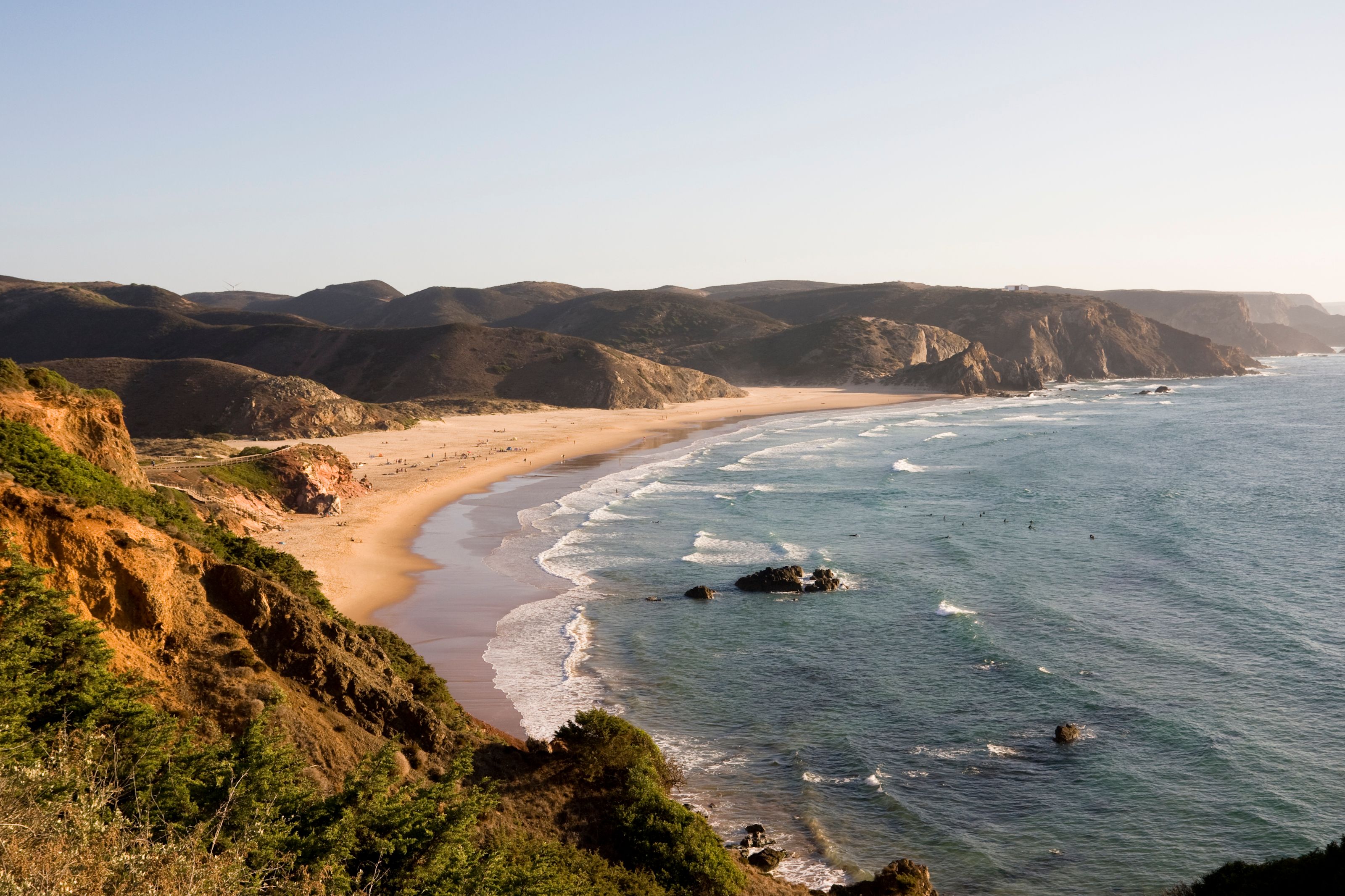 Amado beach on Portgual's sunny Algarve coast
