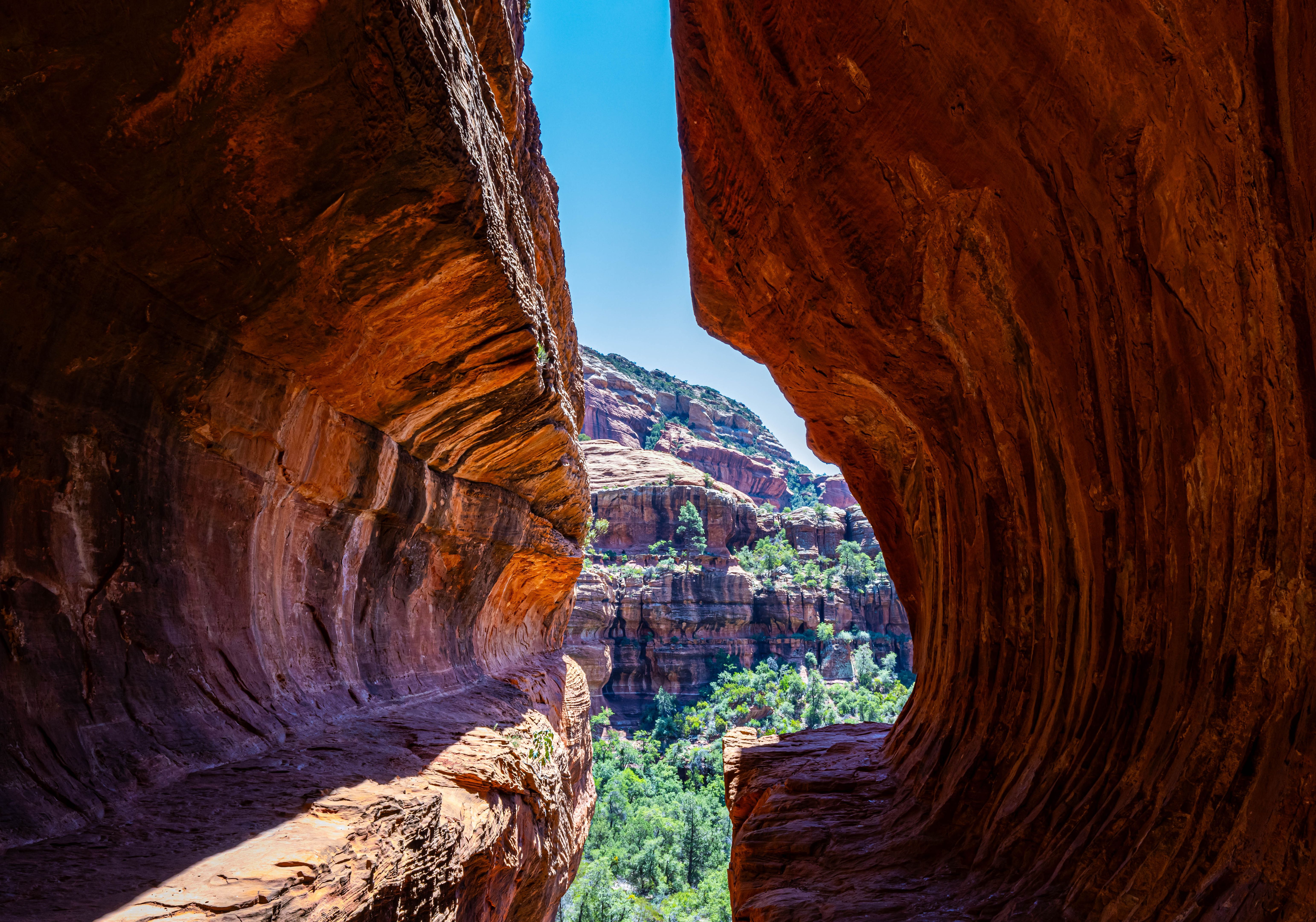 View of Boynton Canyon From The Interior of Subway Cave