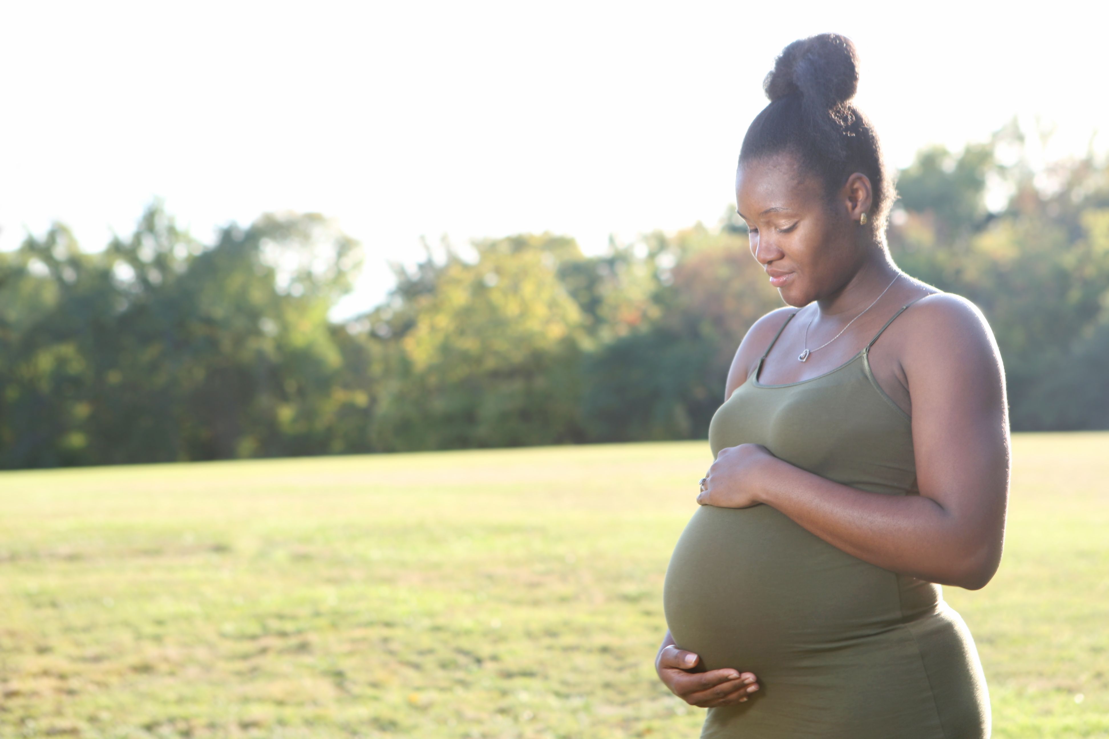 pregnant woman in the park