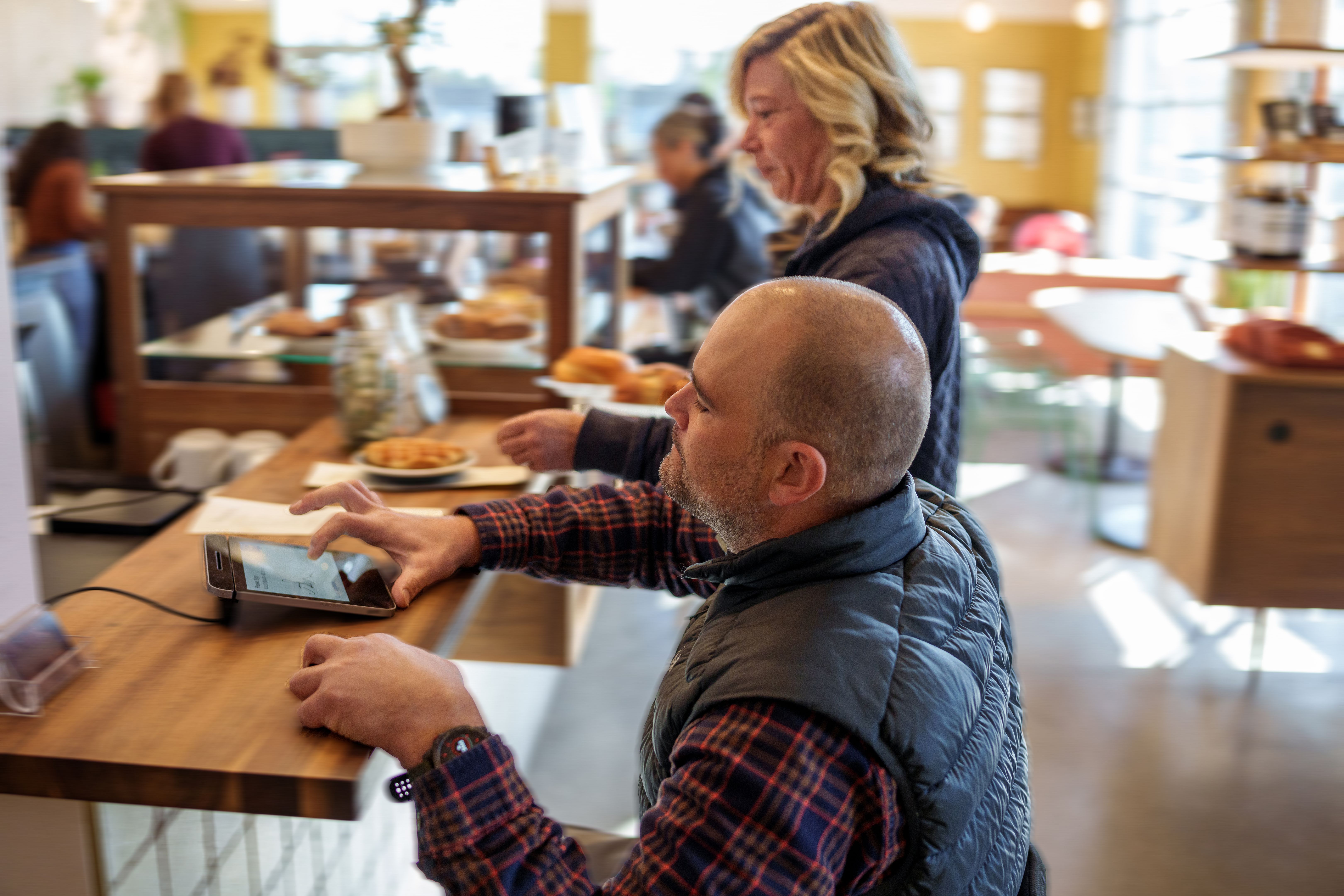 people enjoying cafe