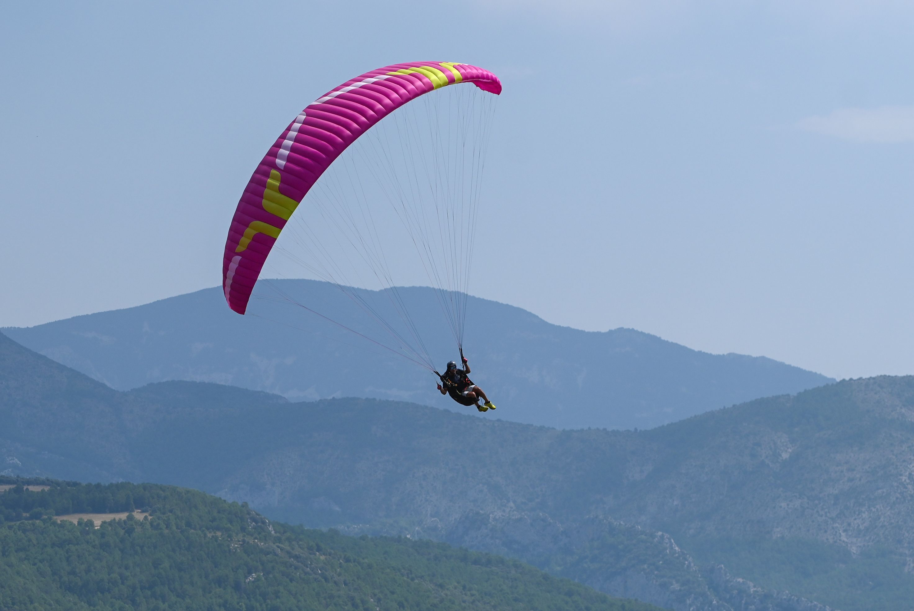 paragliding flight