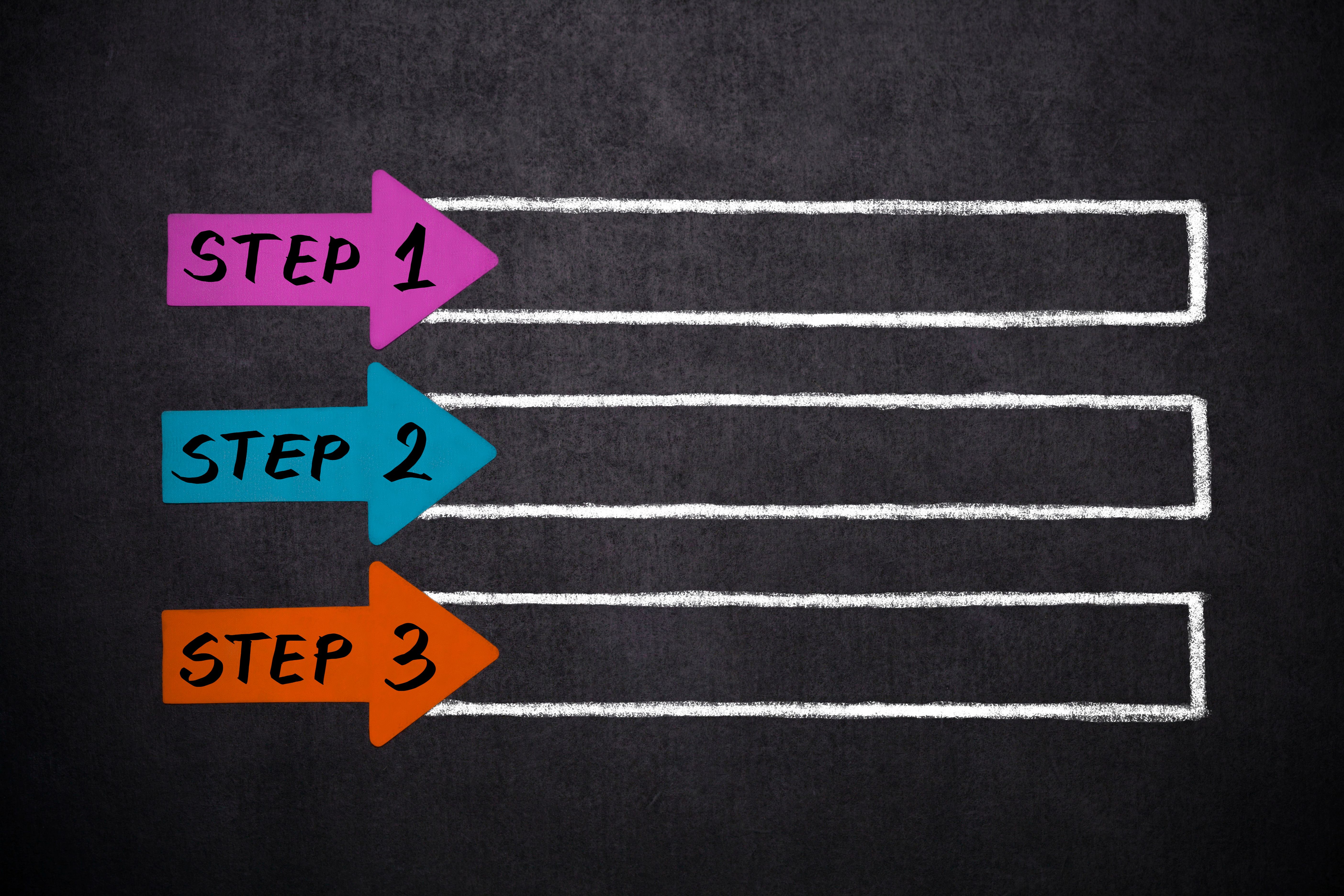 Three arrows with place for your content Three arrows with place for your content