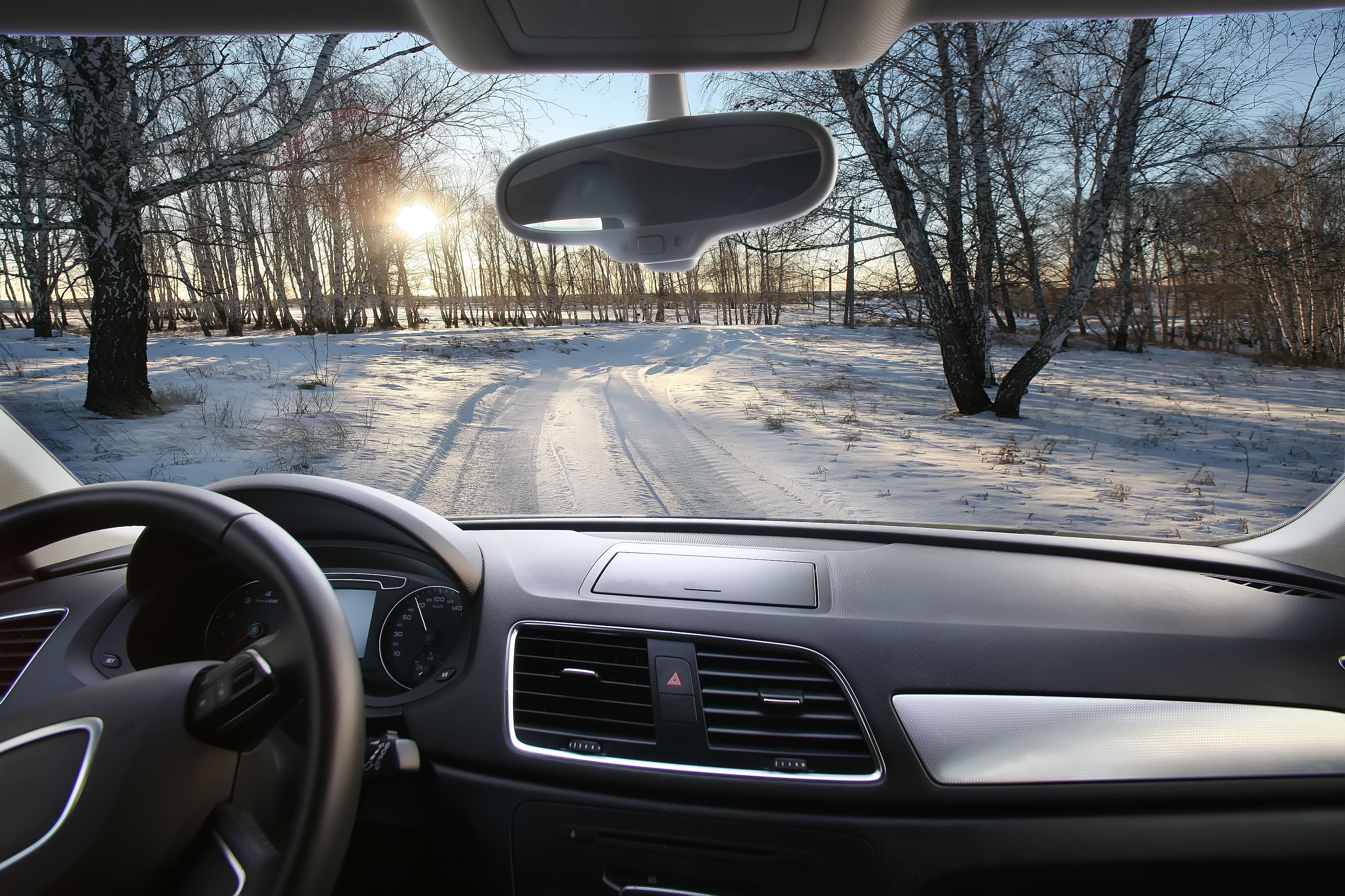 winter car interior
