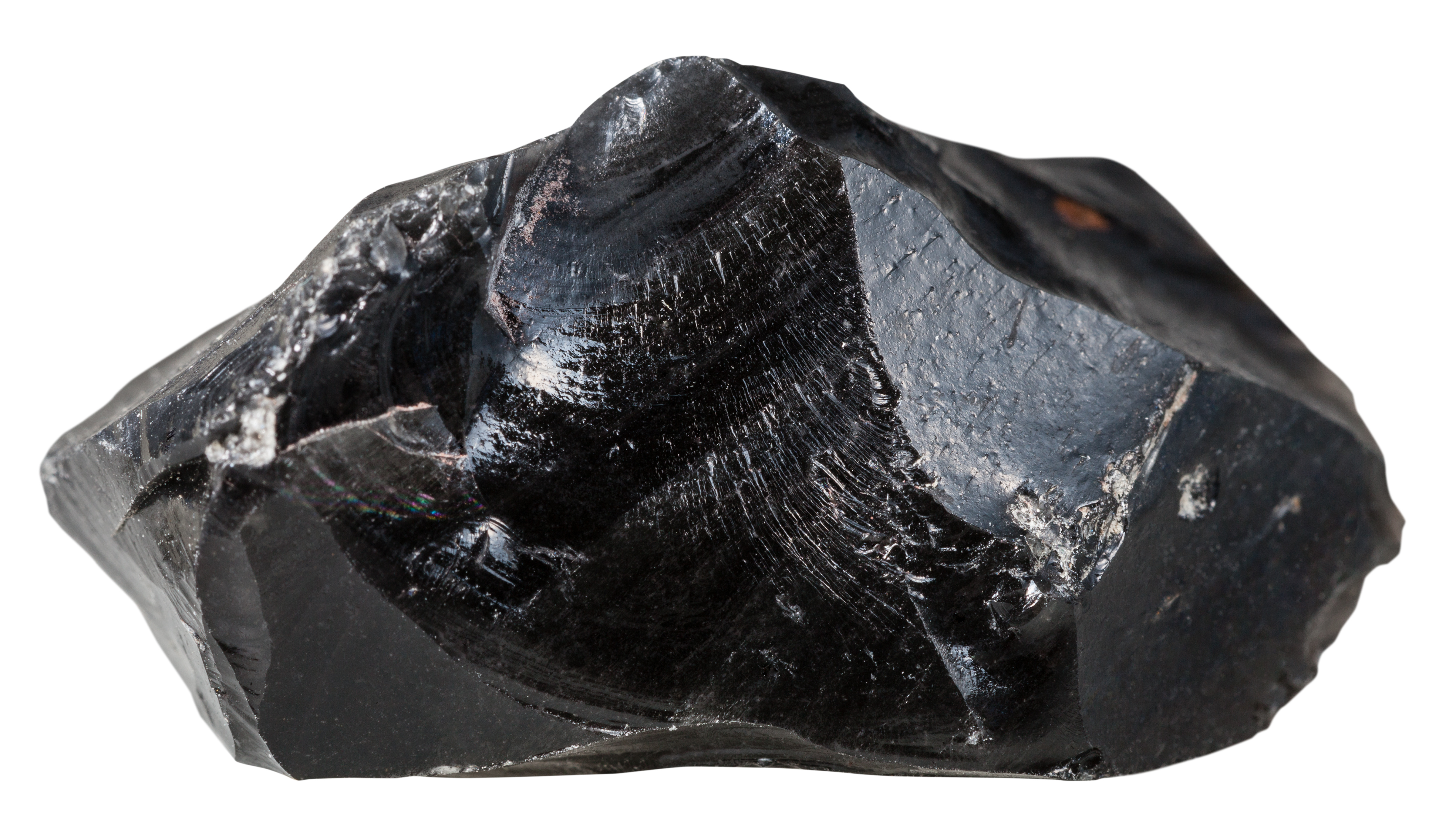 black Obsidian (volcanic glass) mineral stone black Obsidian (volcanic glass) mineral stone