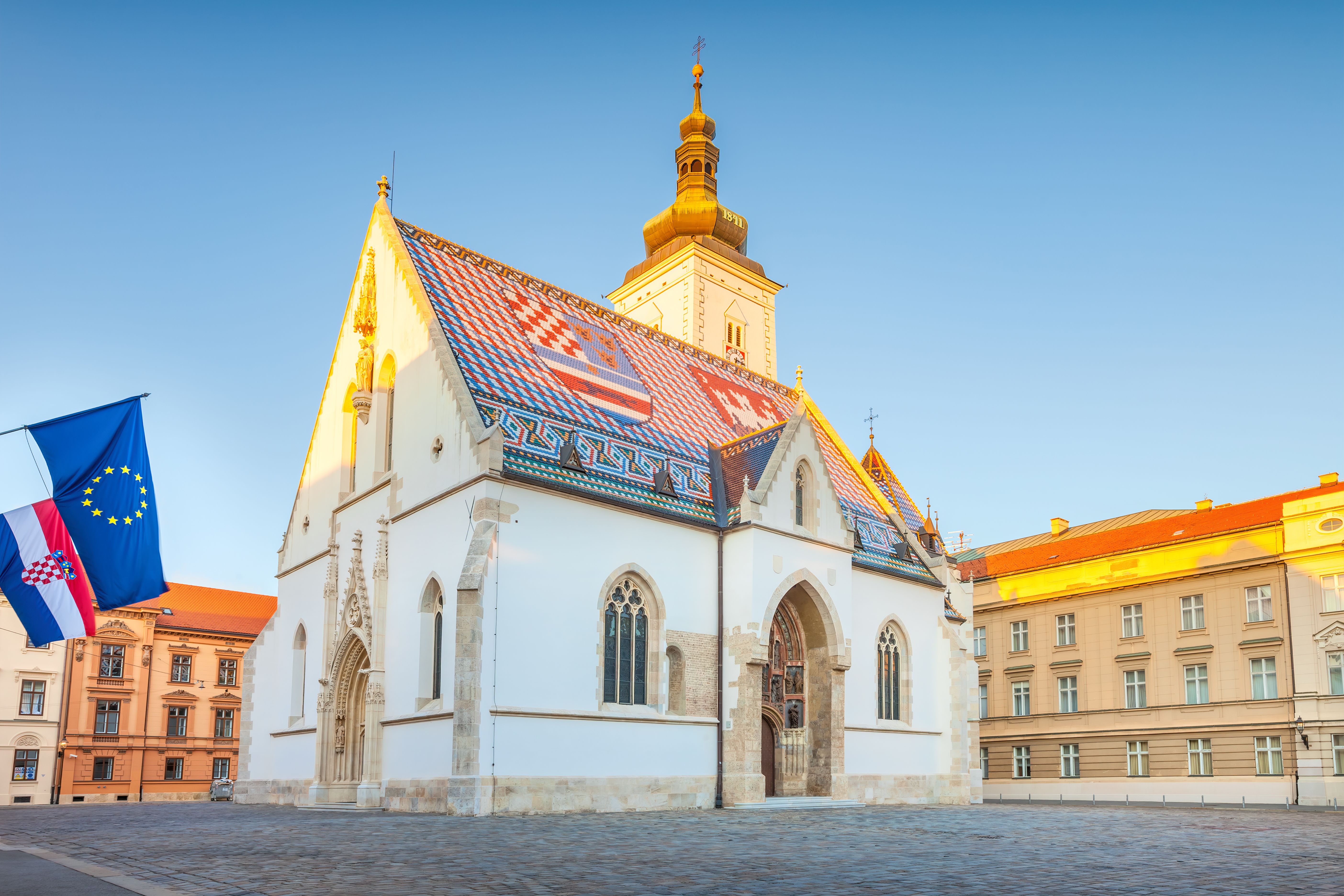 cobblestone streets Zagreb
