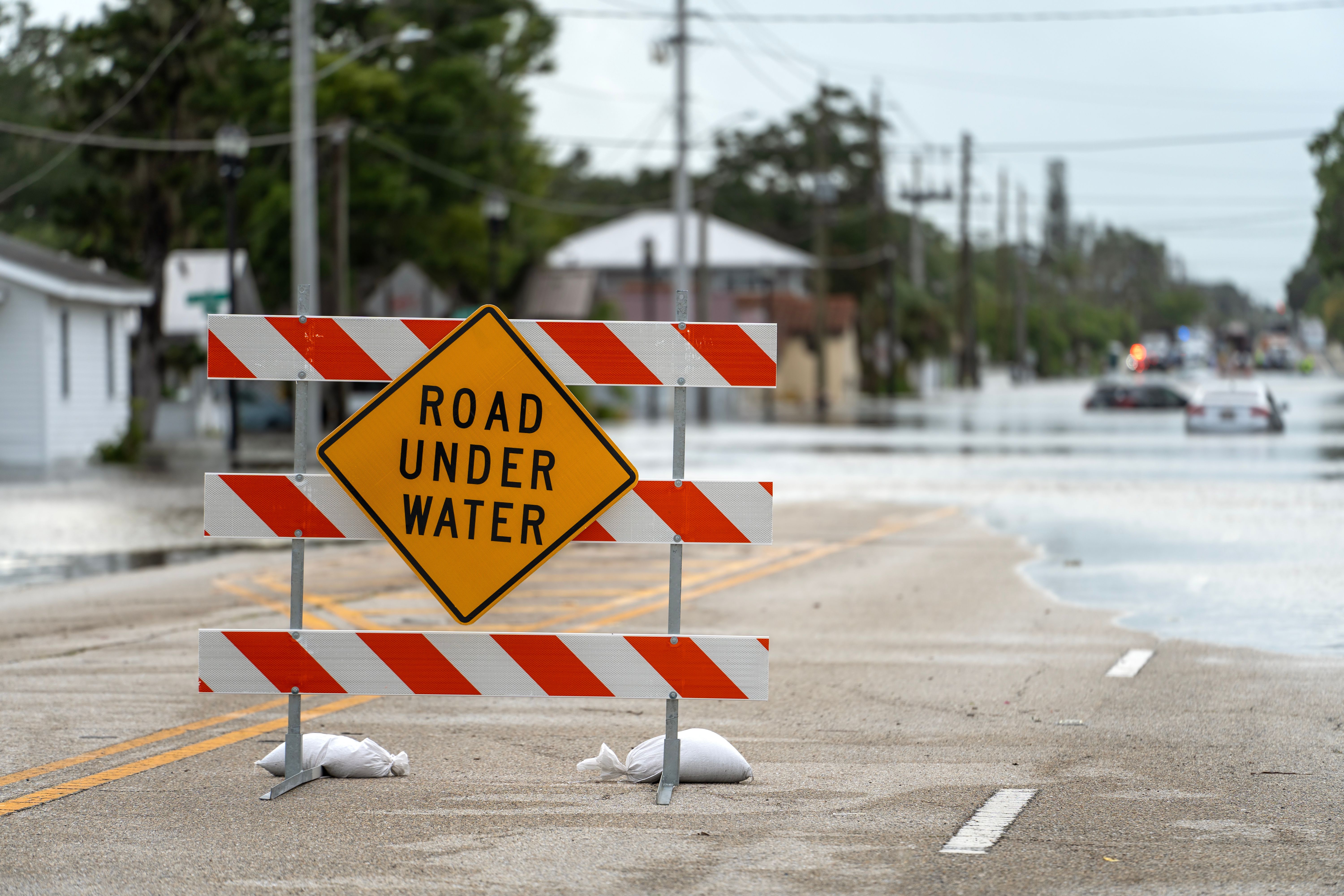 flooded road