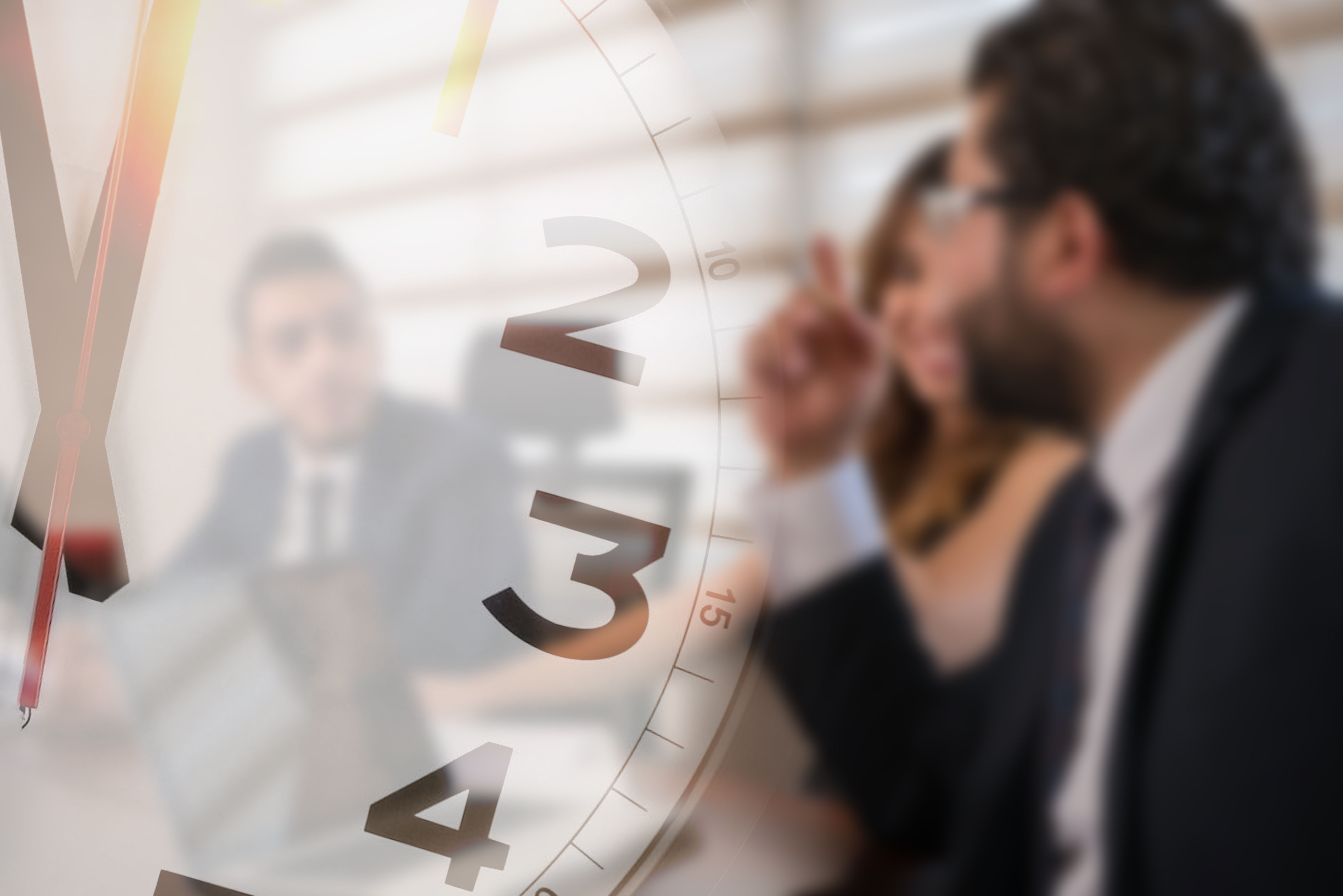 clock with business background