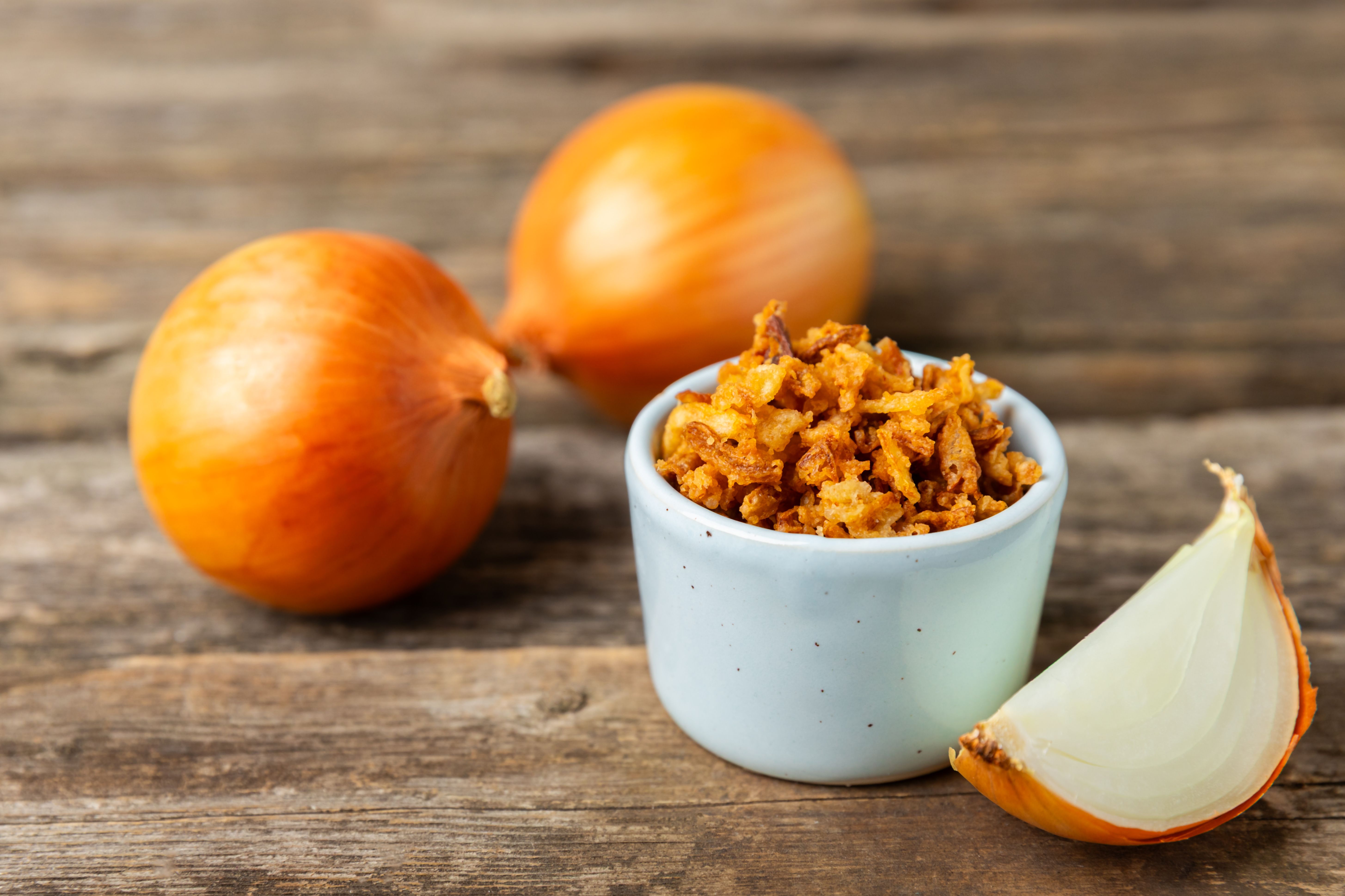 caramelized onions and pear