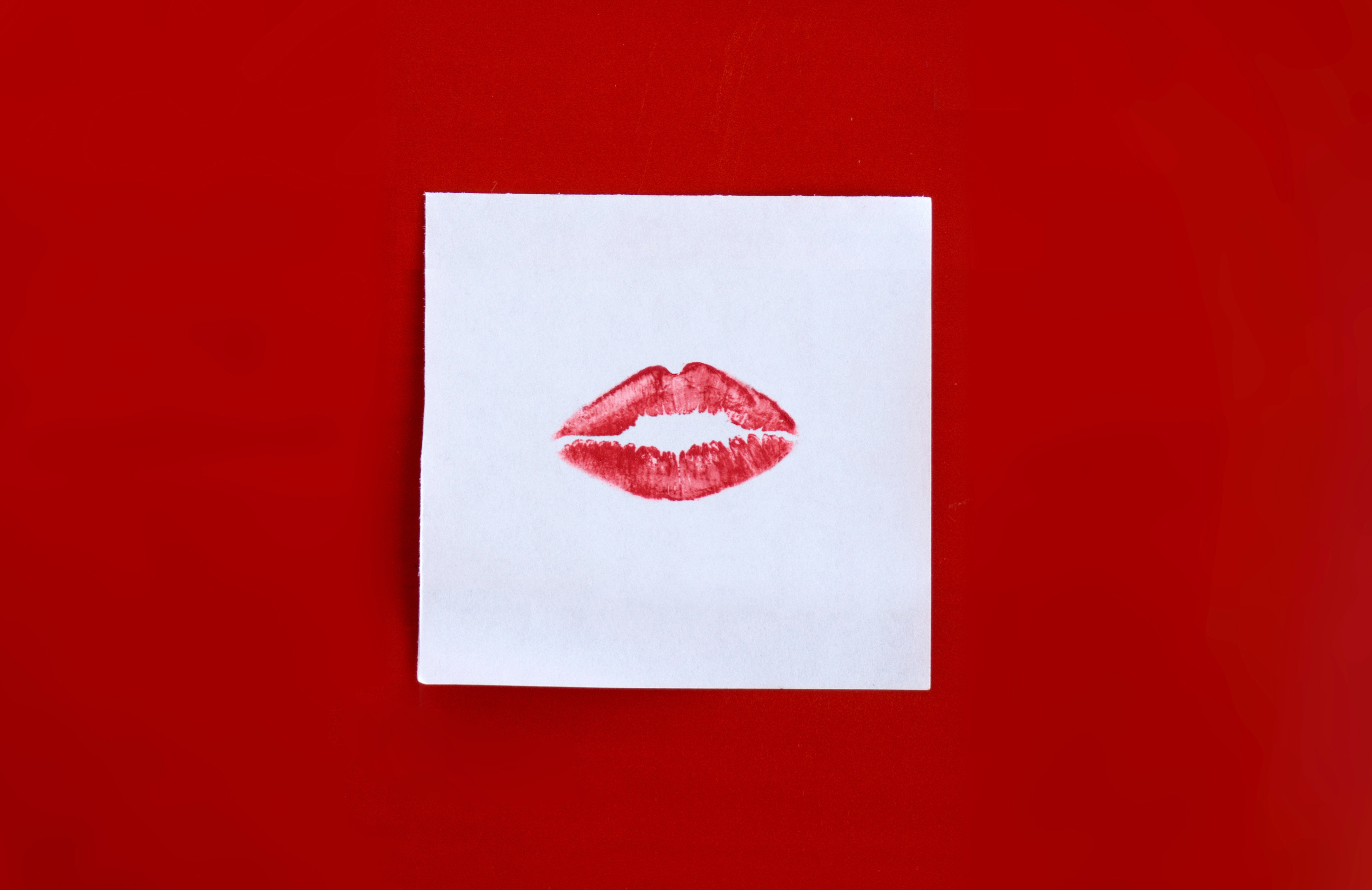 Sexy lips in red background，Valentine's Day