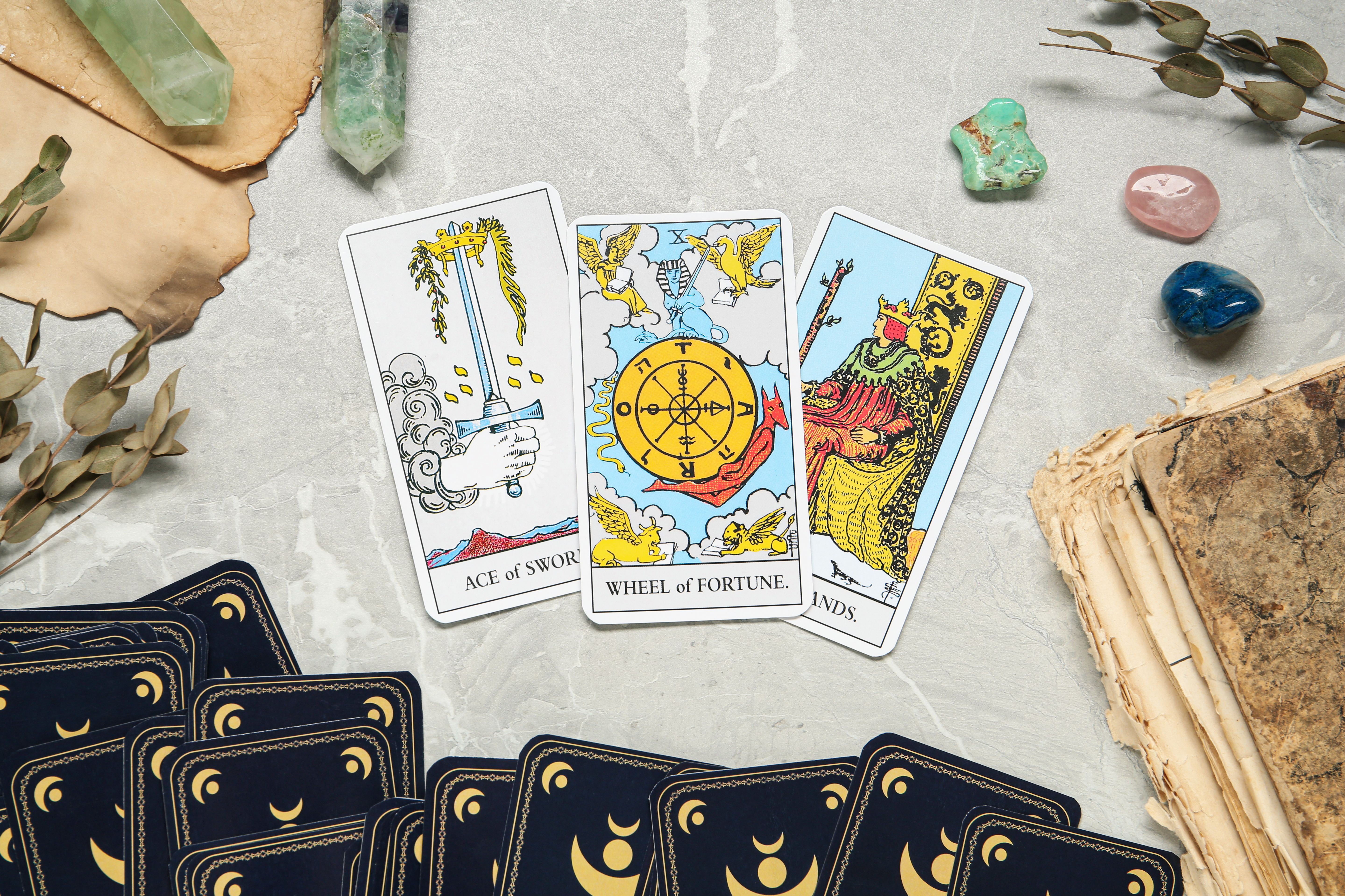 tarot reading setting