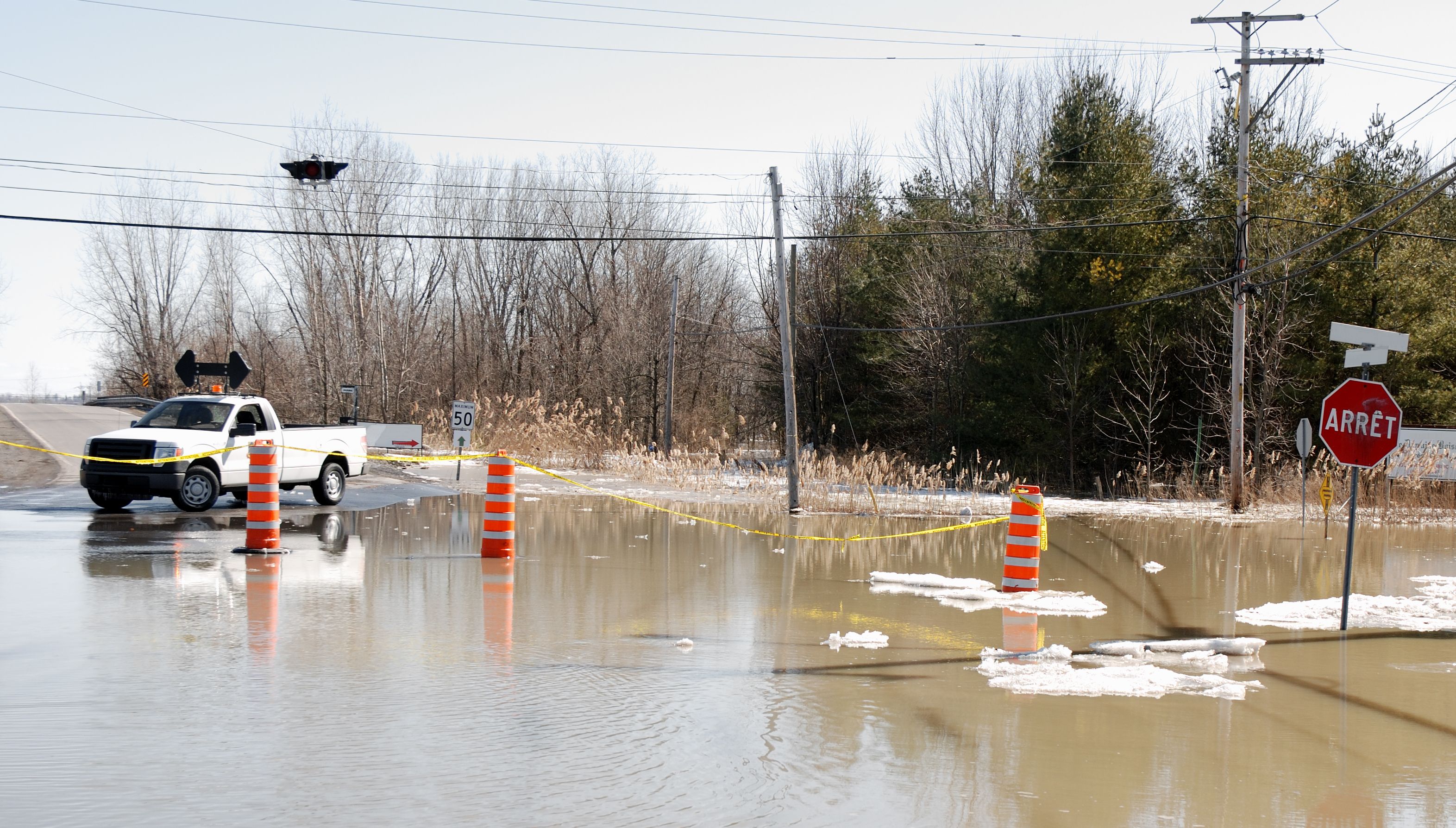 spring flooding roads