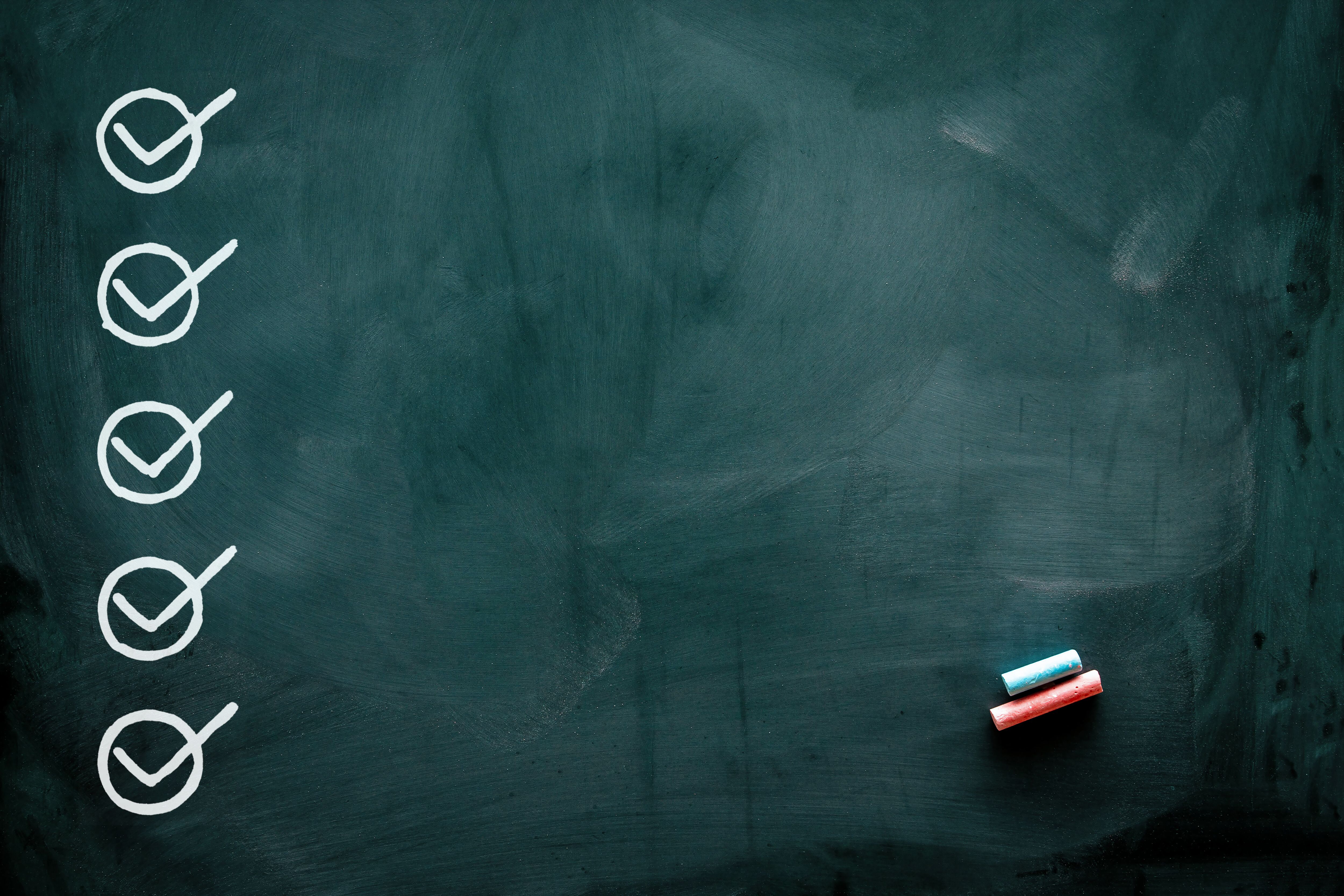 Blank blackboard with chalk background texture
