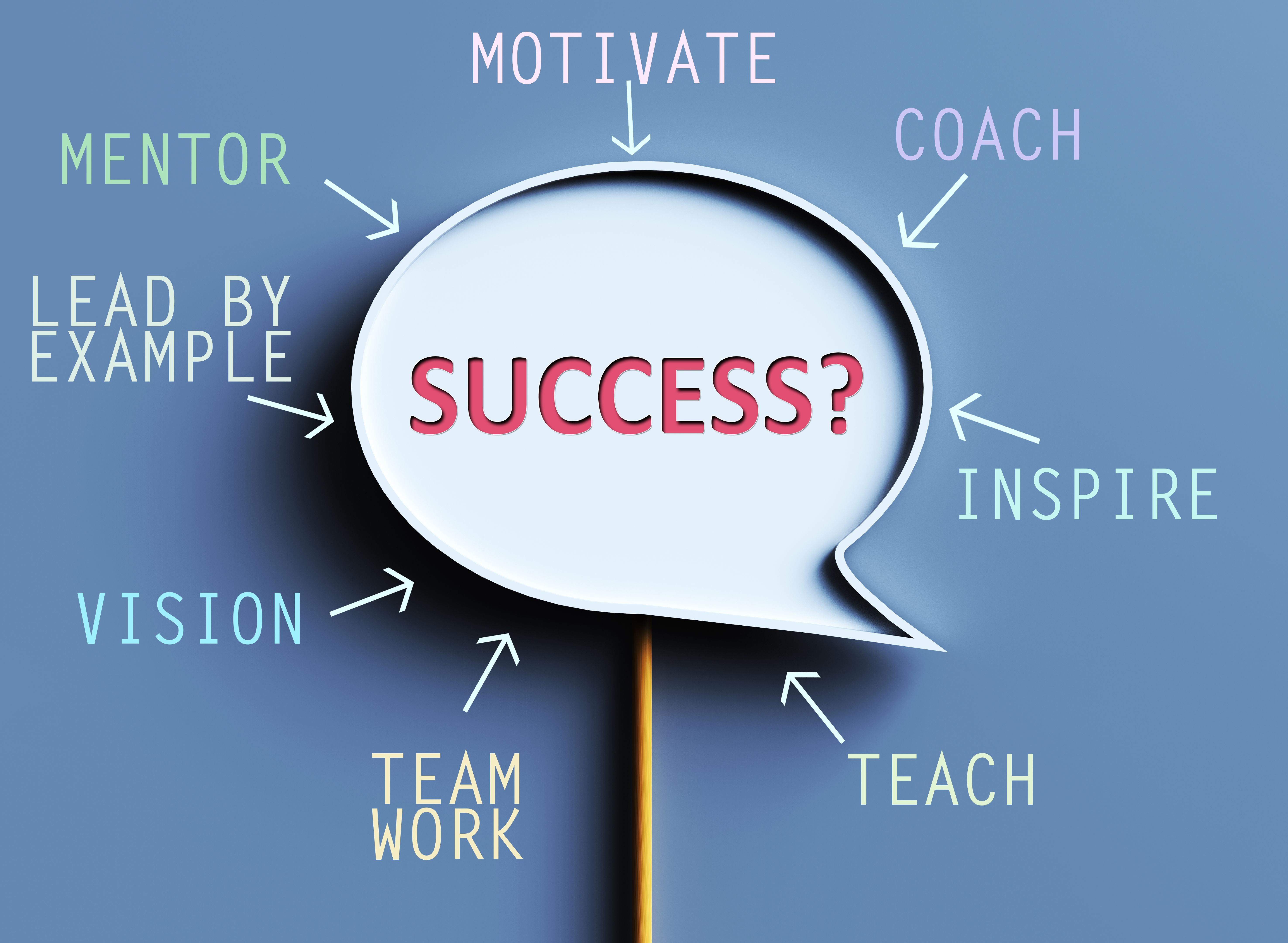 Success word on Speech Bubble