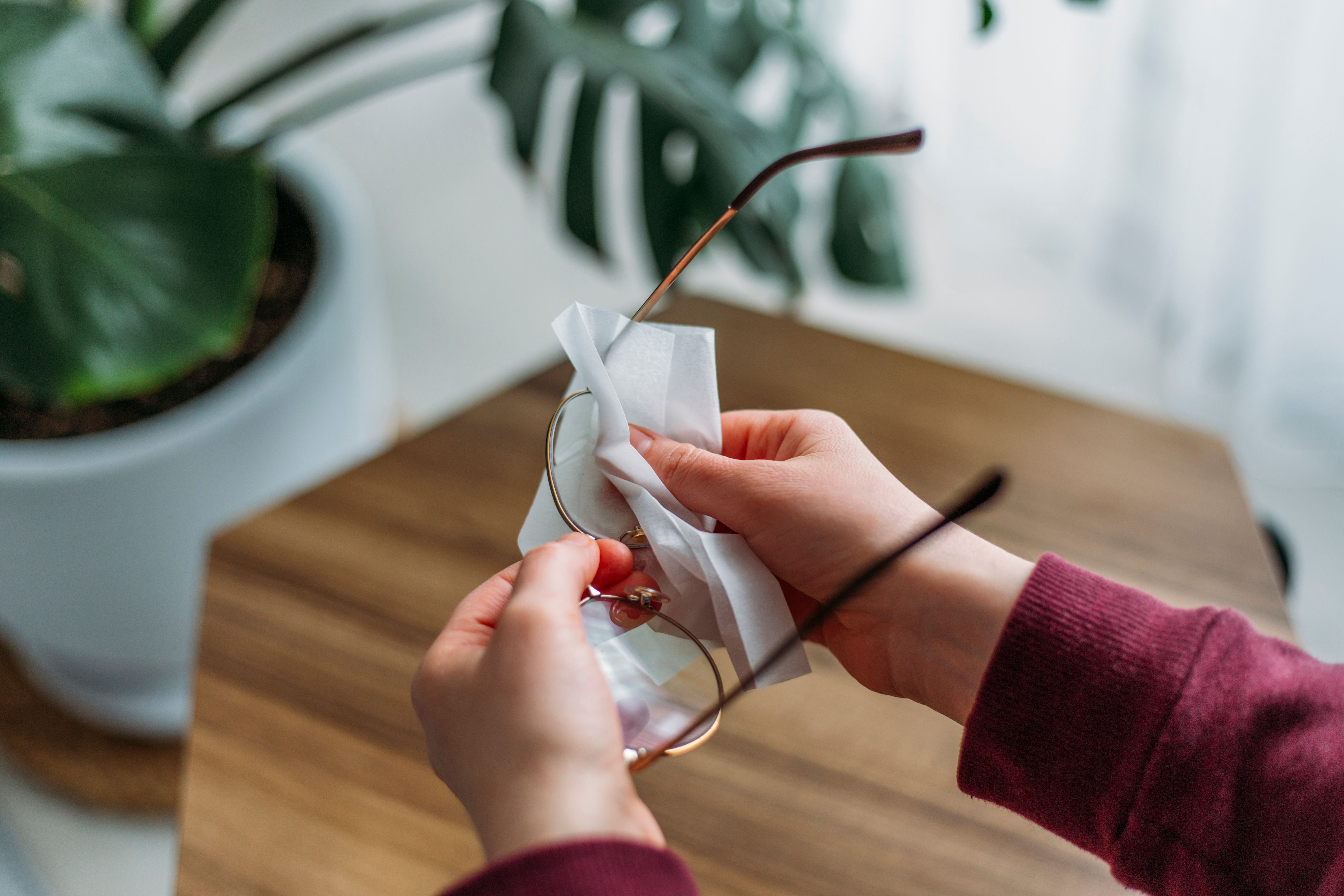 cleaning eyewear