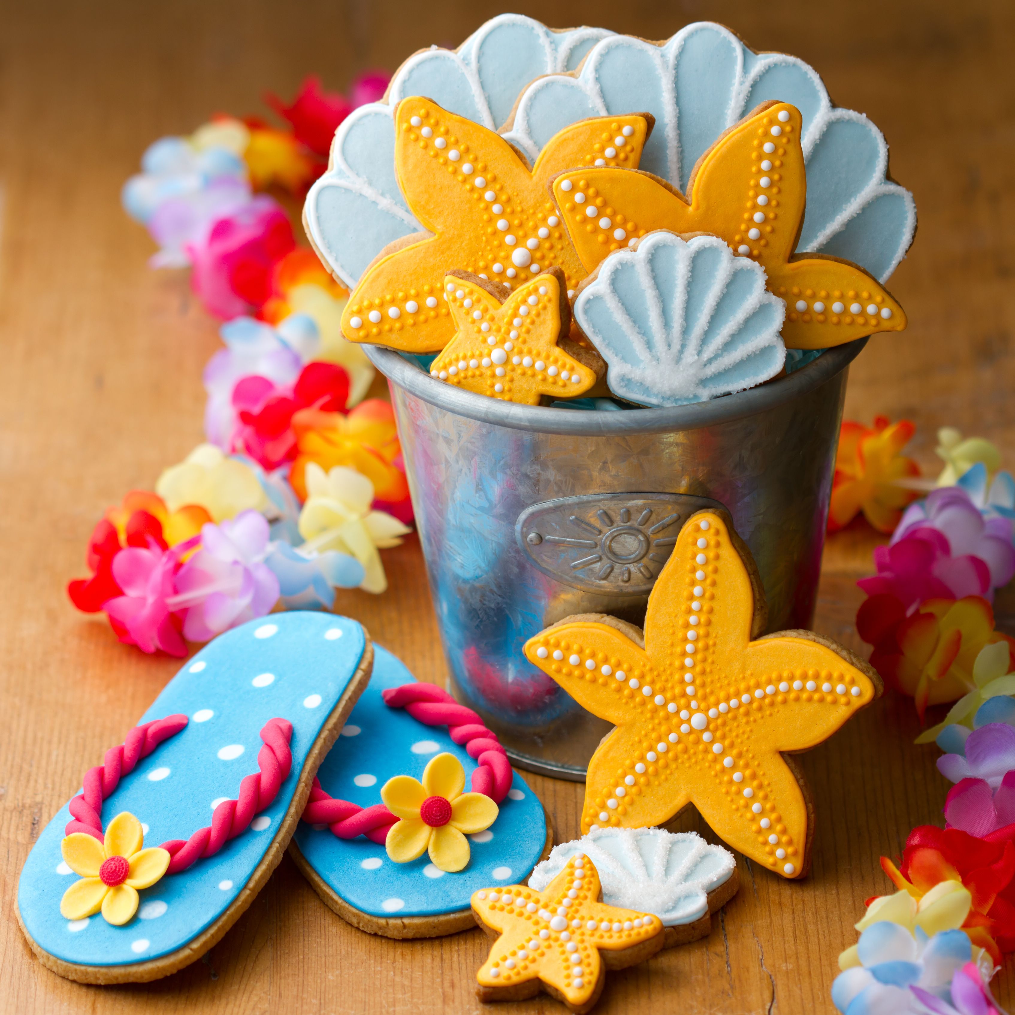 summer themed cookies