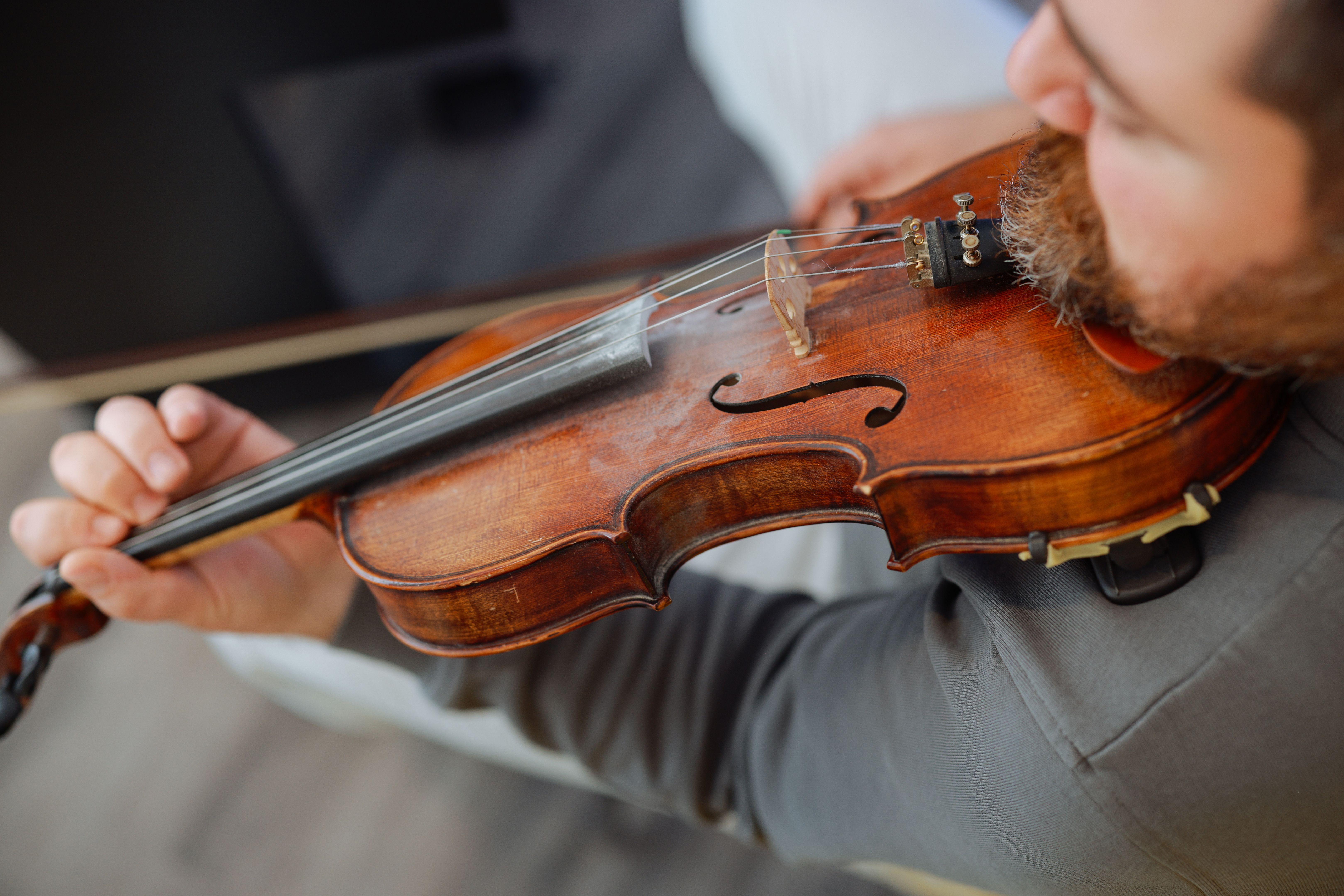 person playing instrument