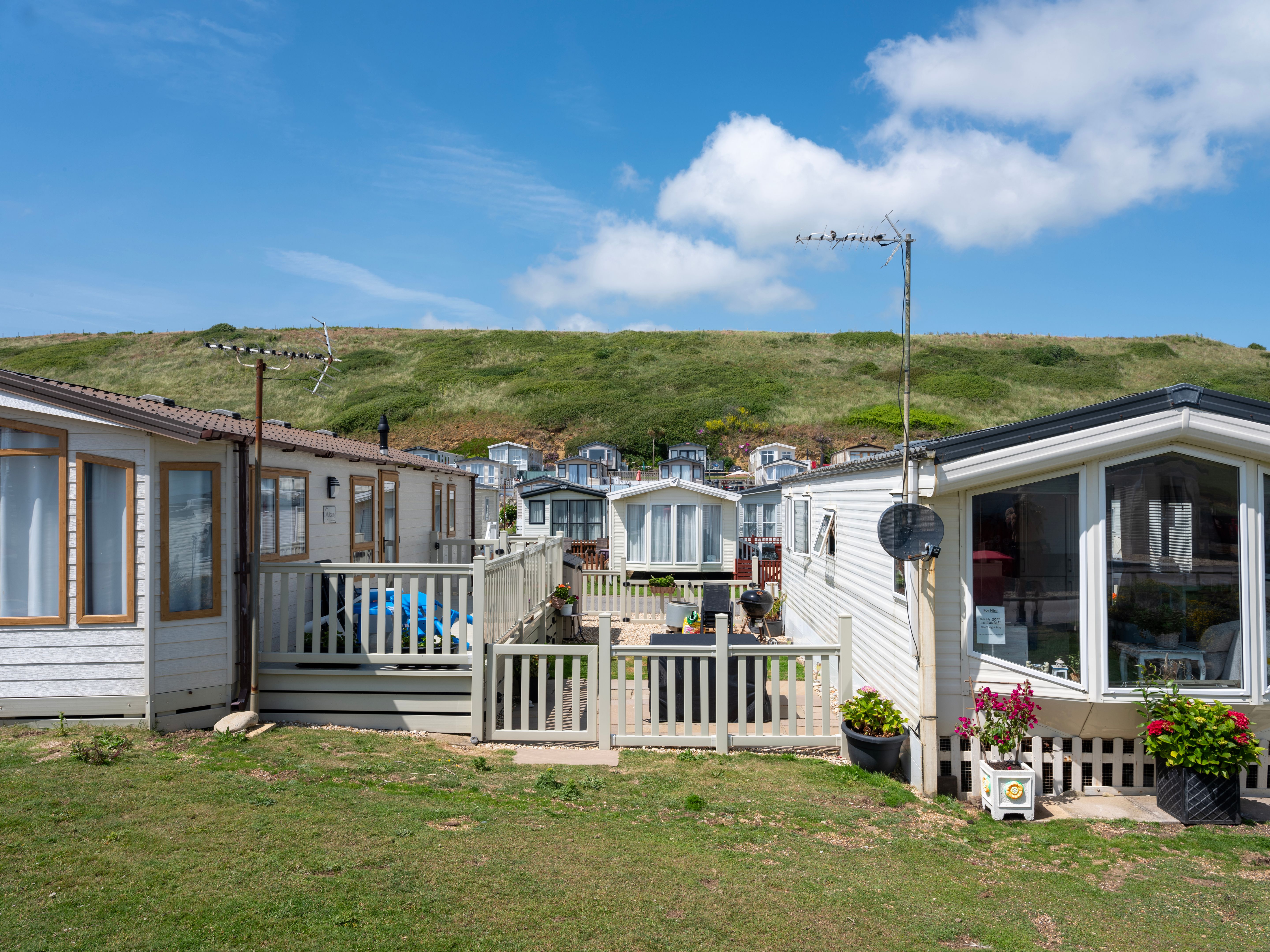 holiday park on jurassic coast near Eype in south dorset