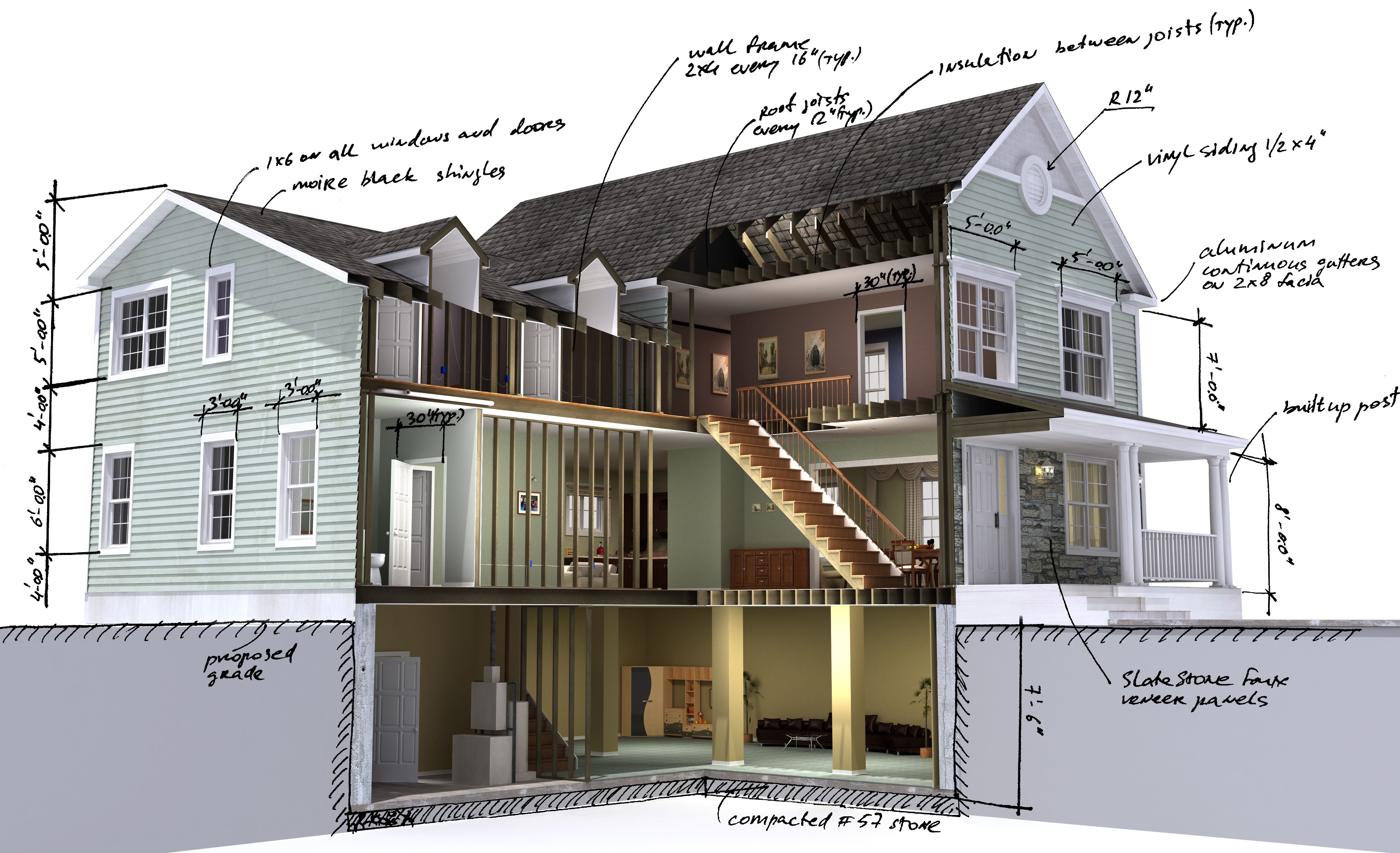 Residential building scetch