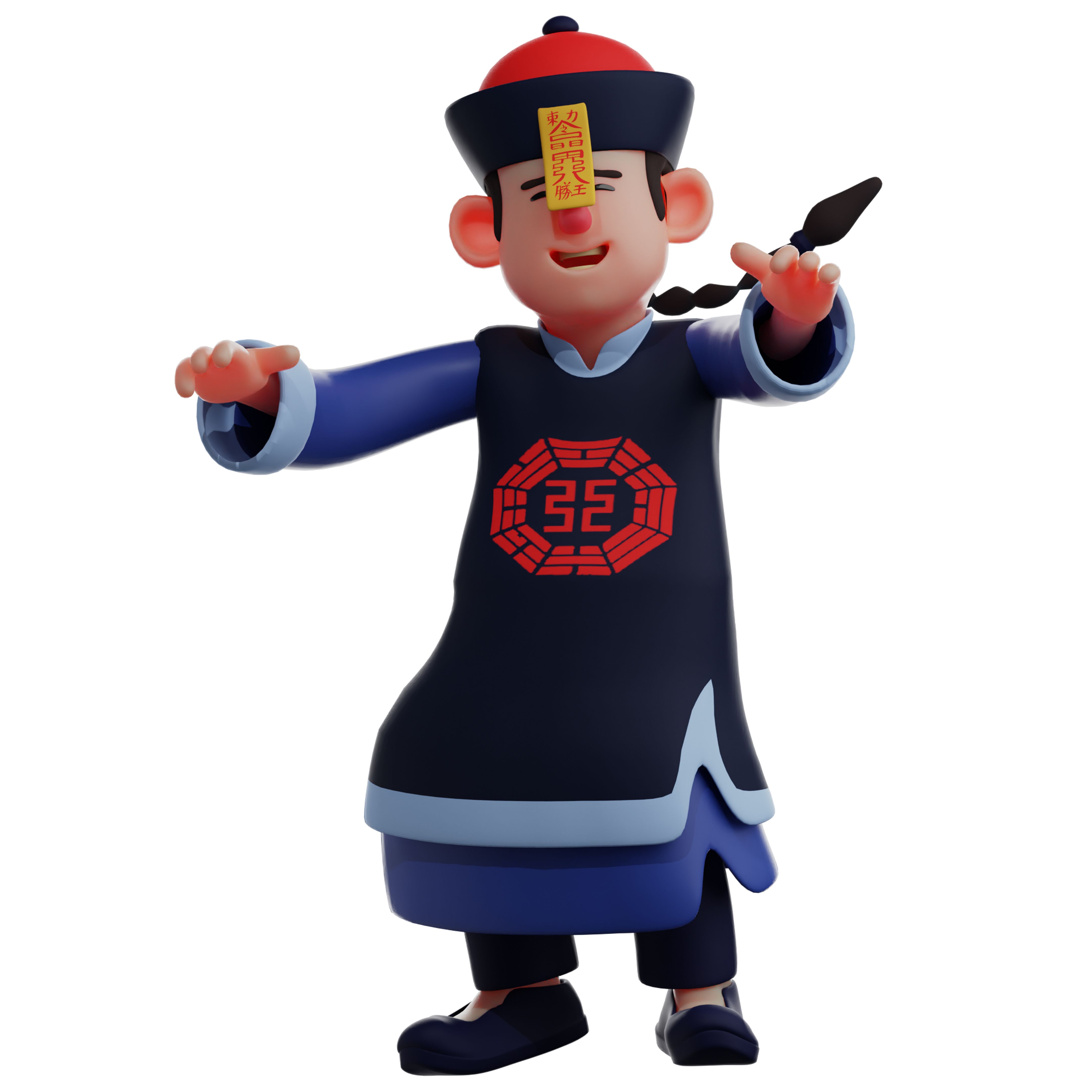 3D Vampire Cartoon Character with an amusing movement