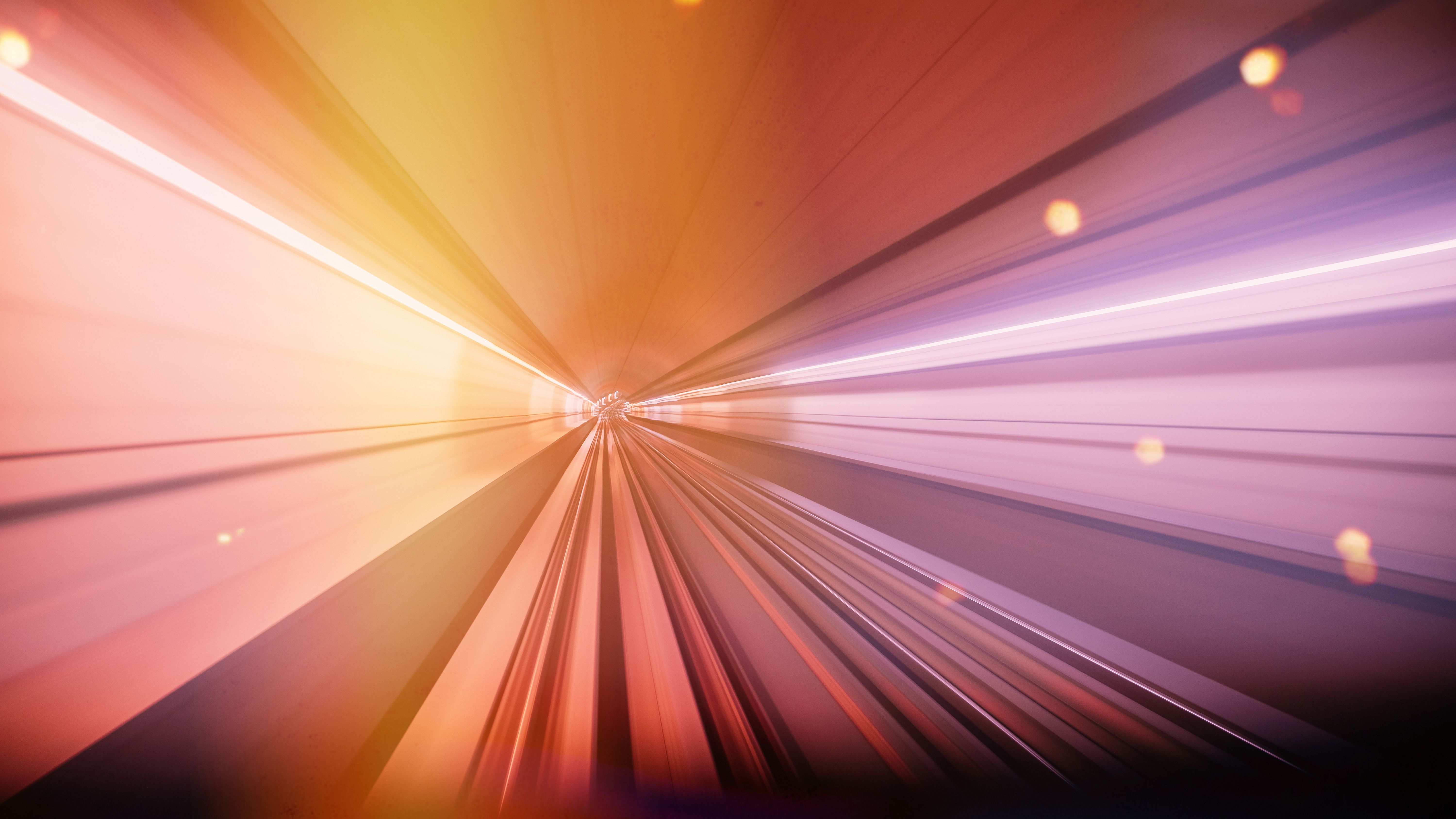 Monorail motion blur in Dubai, UAE. Dubai metro, abstract. FPV POV At Fast Speed Drive Motion. Driverless metro in blurred motion