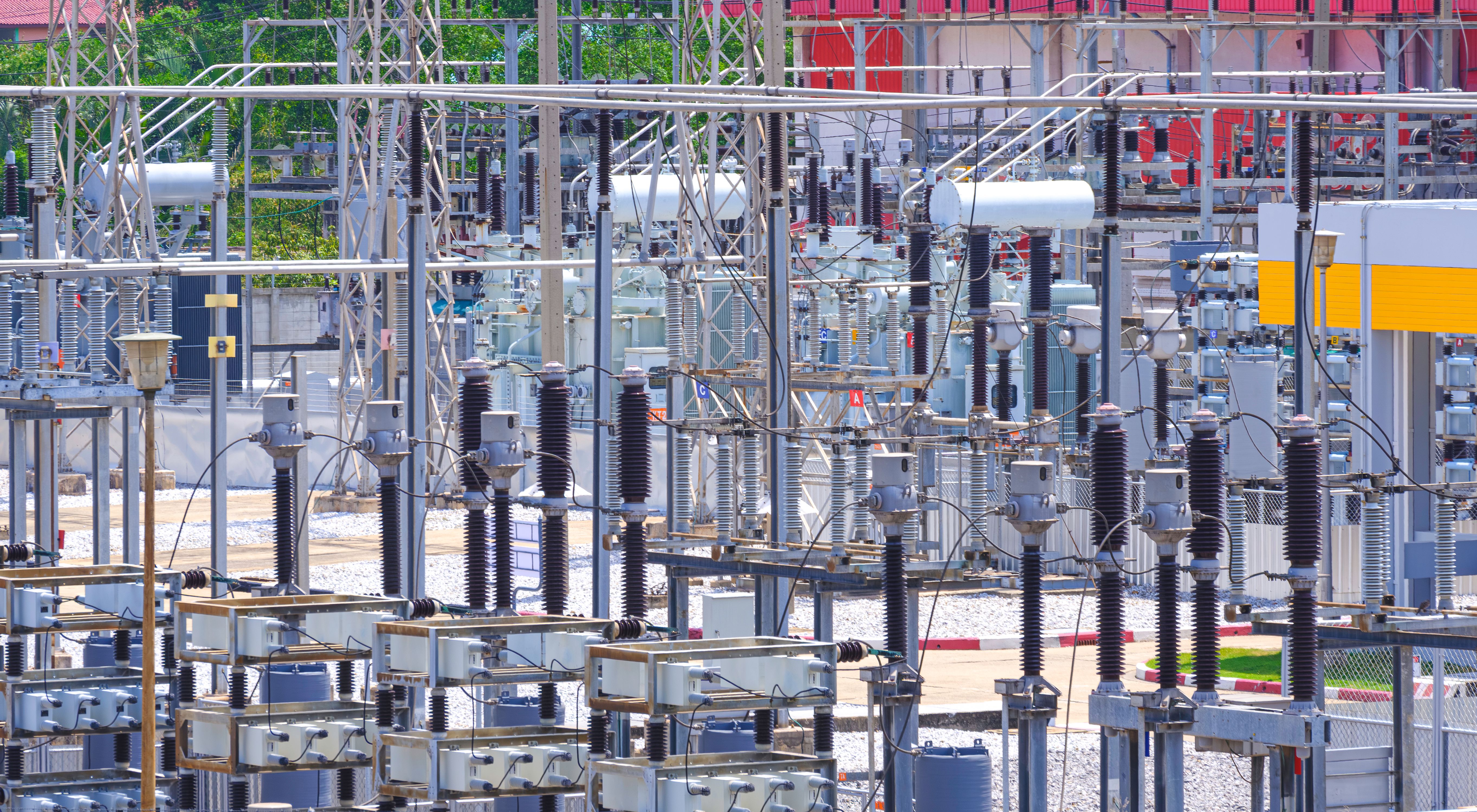 Various electrical equipment structure of high voltage receiving and distribution system inside of power station area