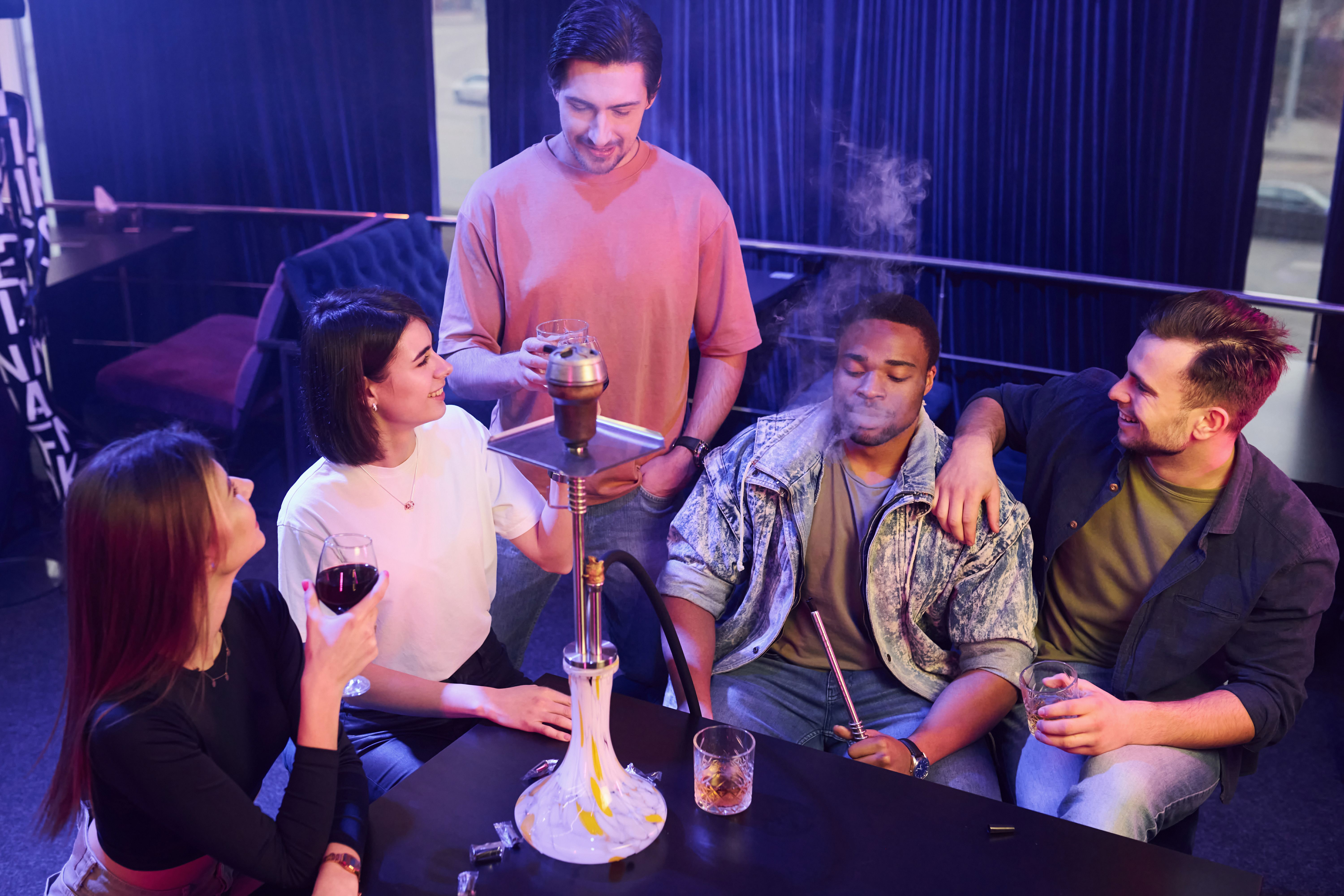 group sharing hookah