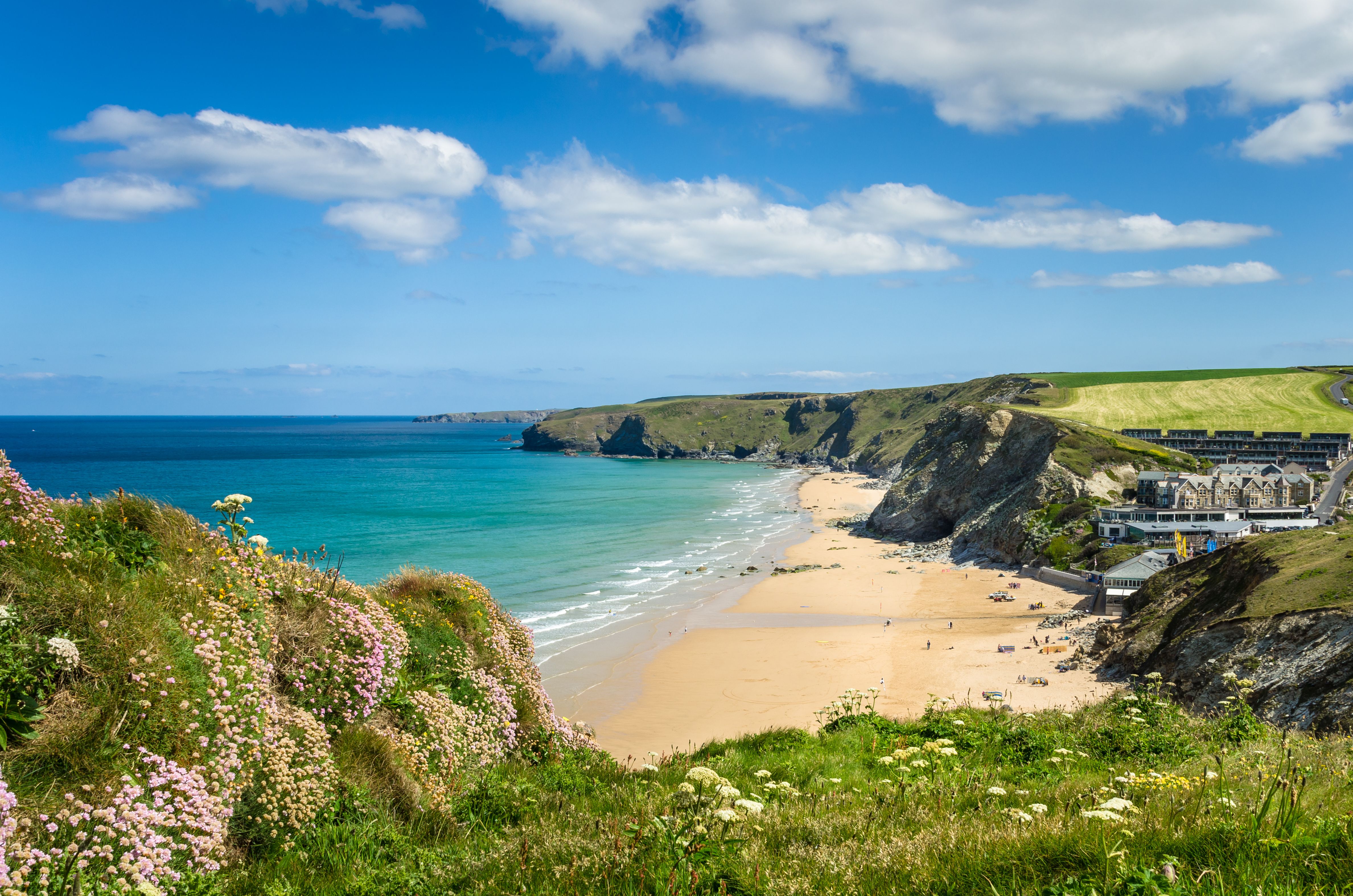 Coast of Cornwall, UK on a Clear Spring Day