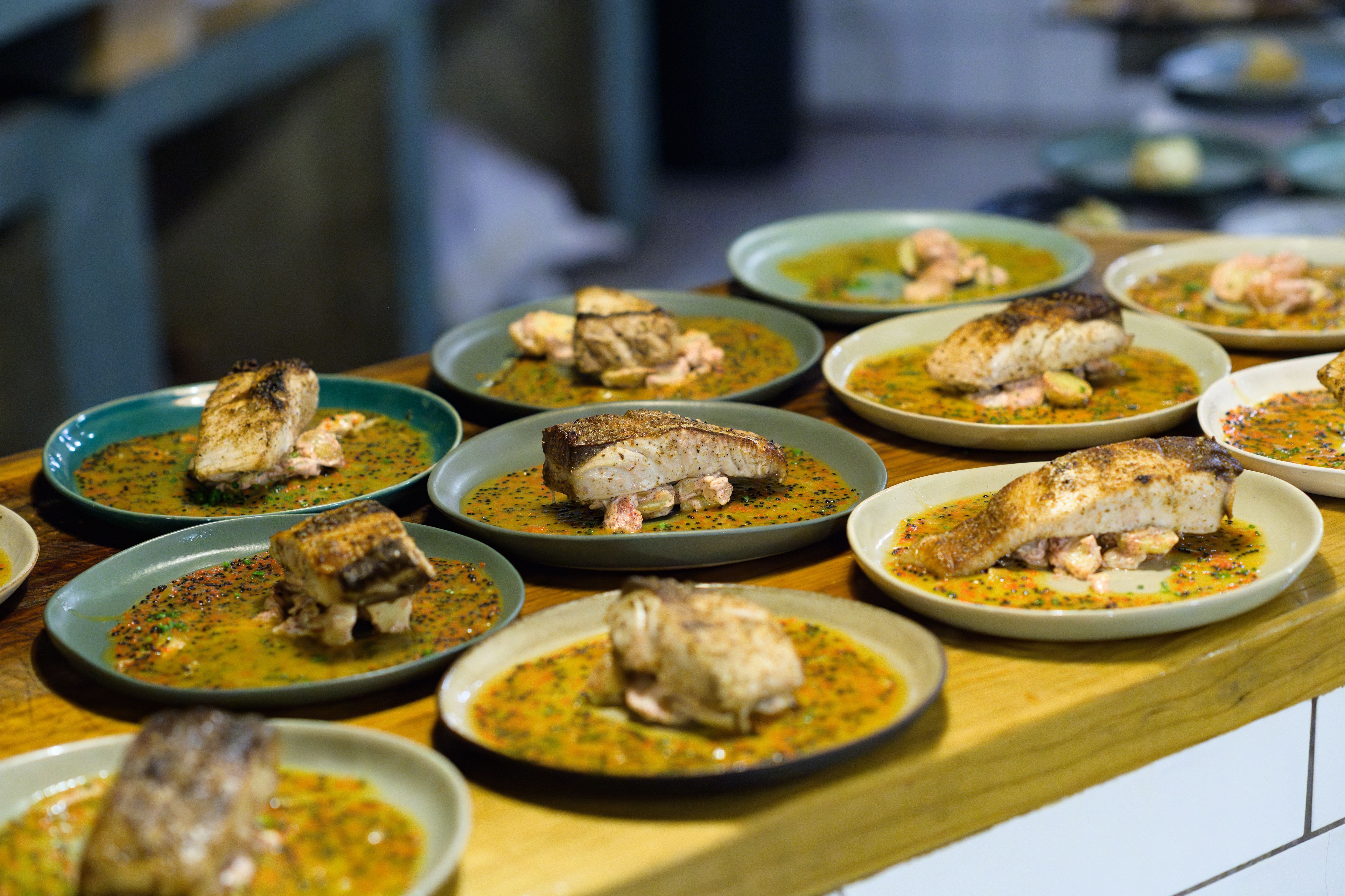 plated fish dinner