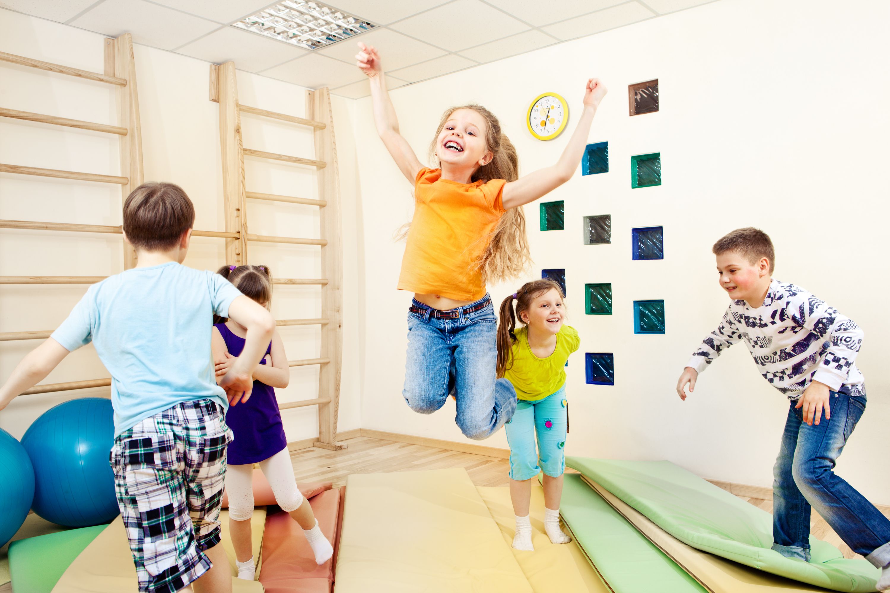 children enjoying gym class