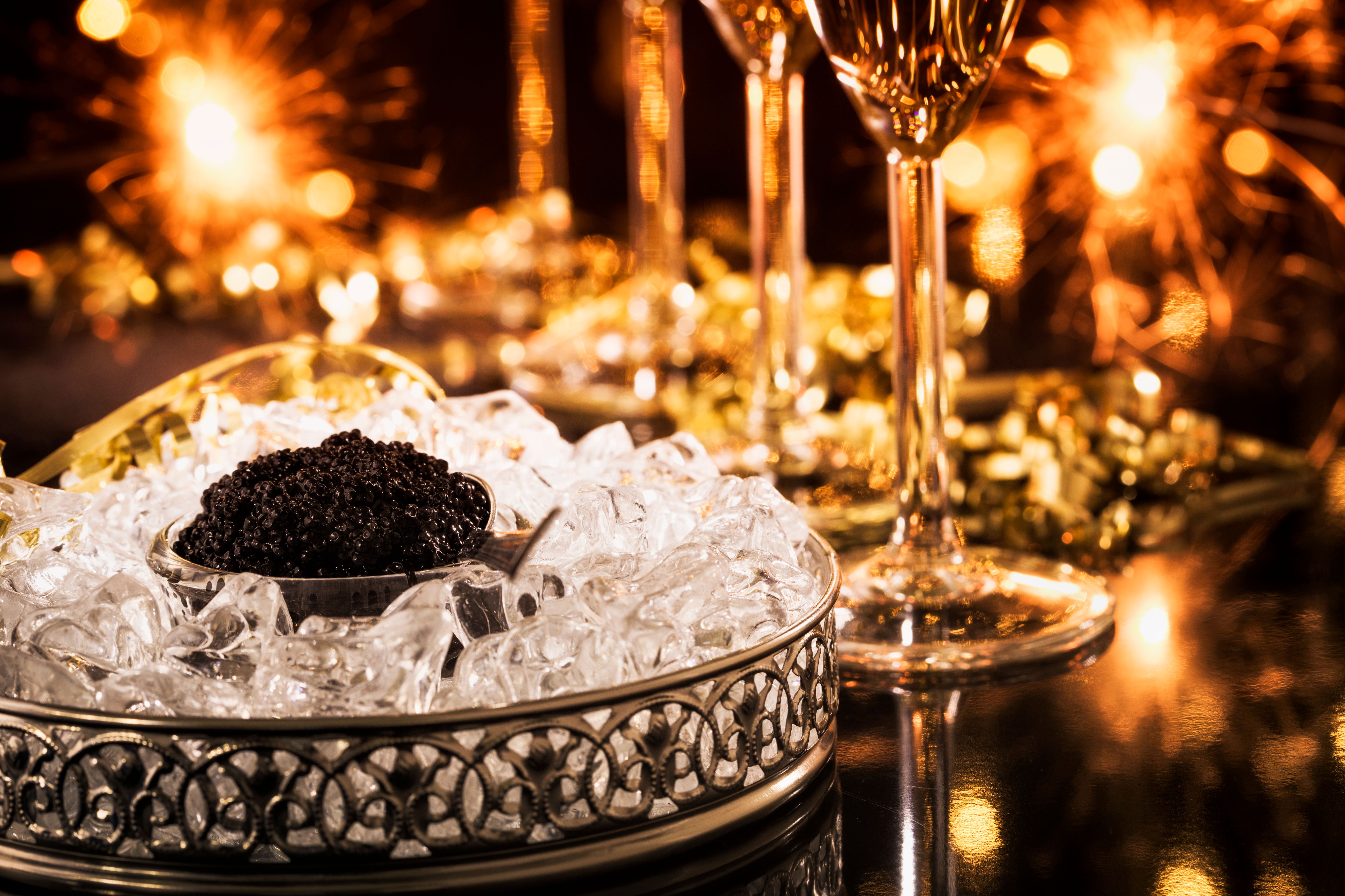 champagne caviar