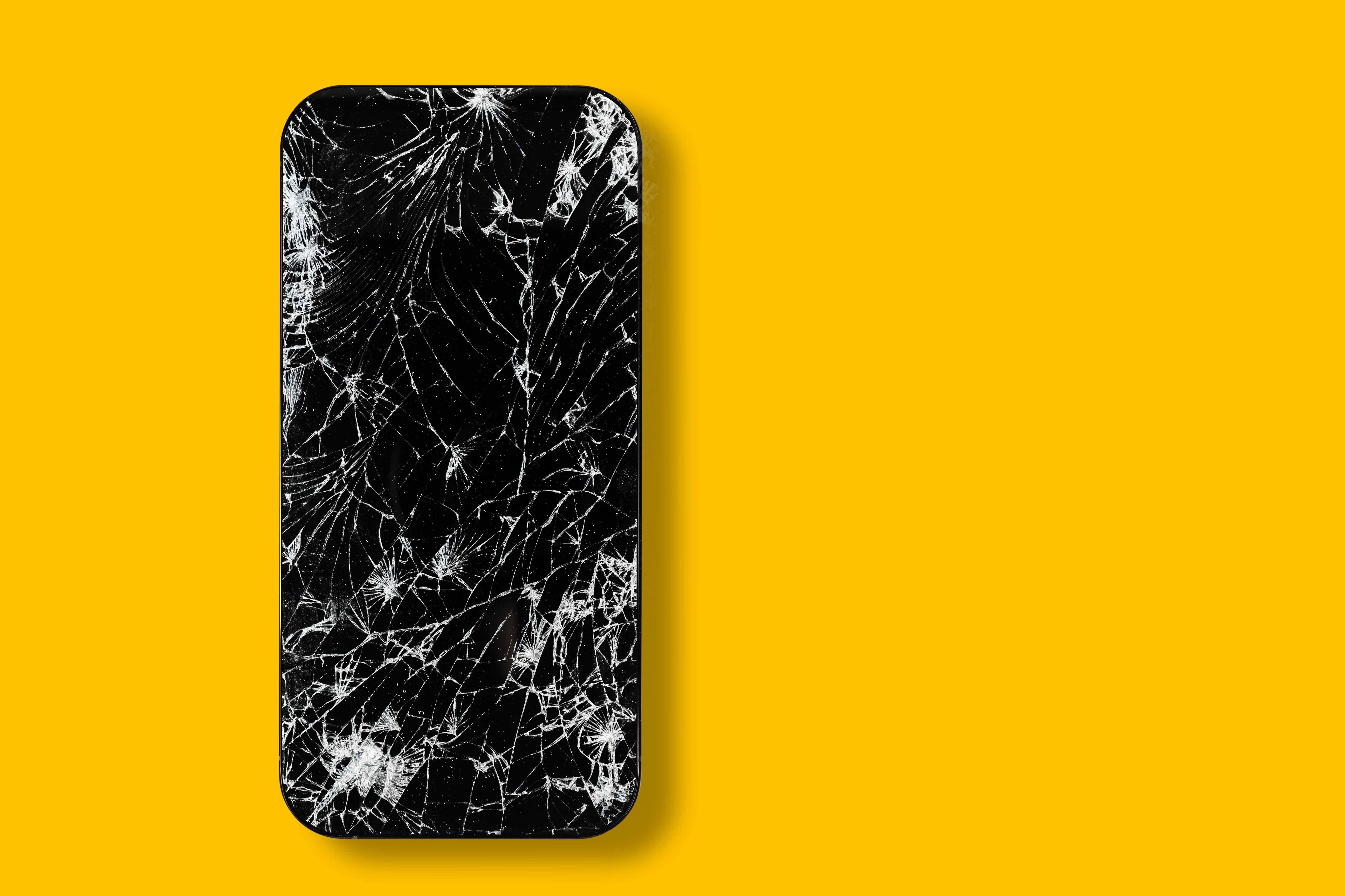 broken cellphone screen