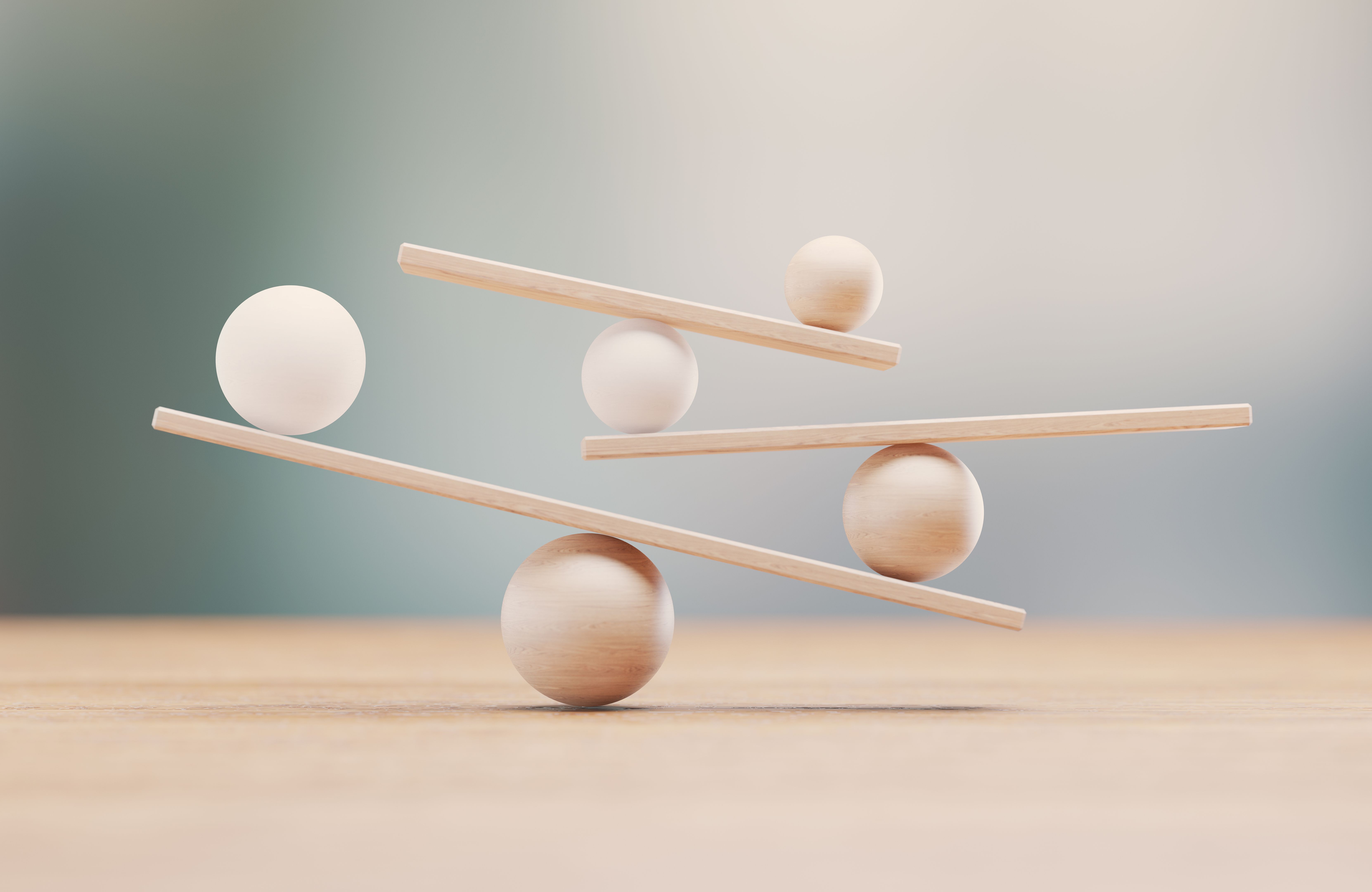 Harmony And Seesaw Balance Scale Concept