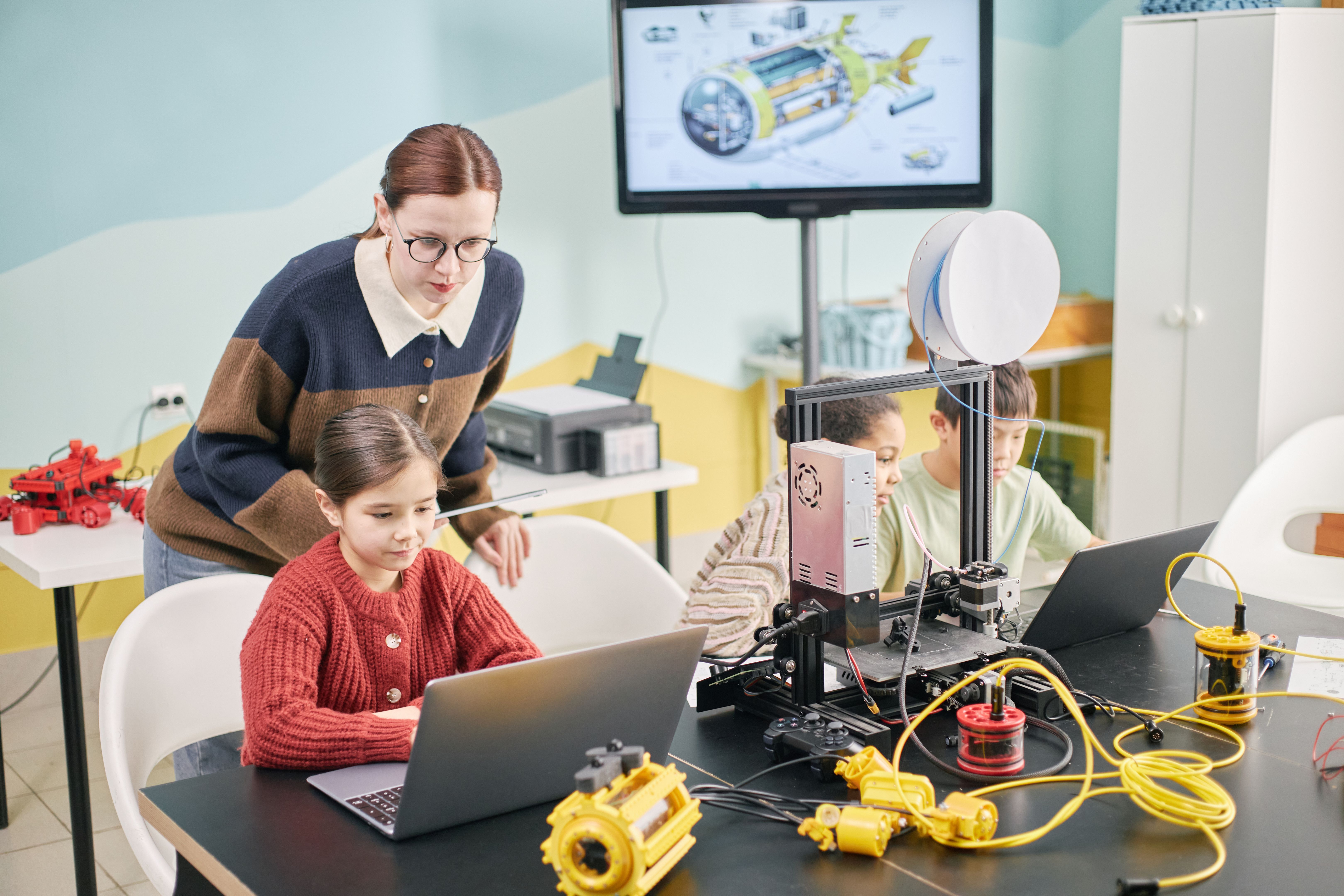 3D printer in classroom