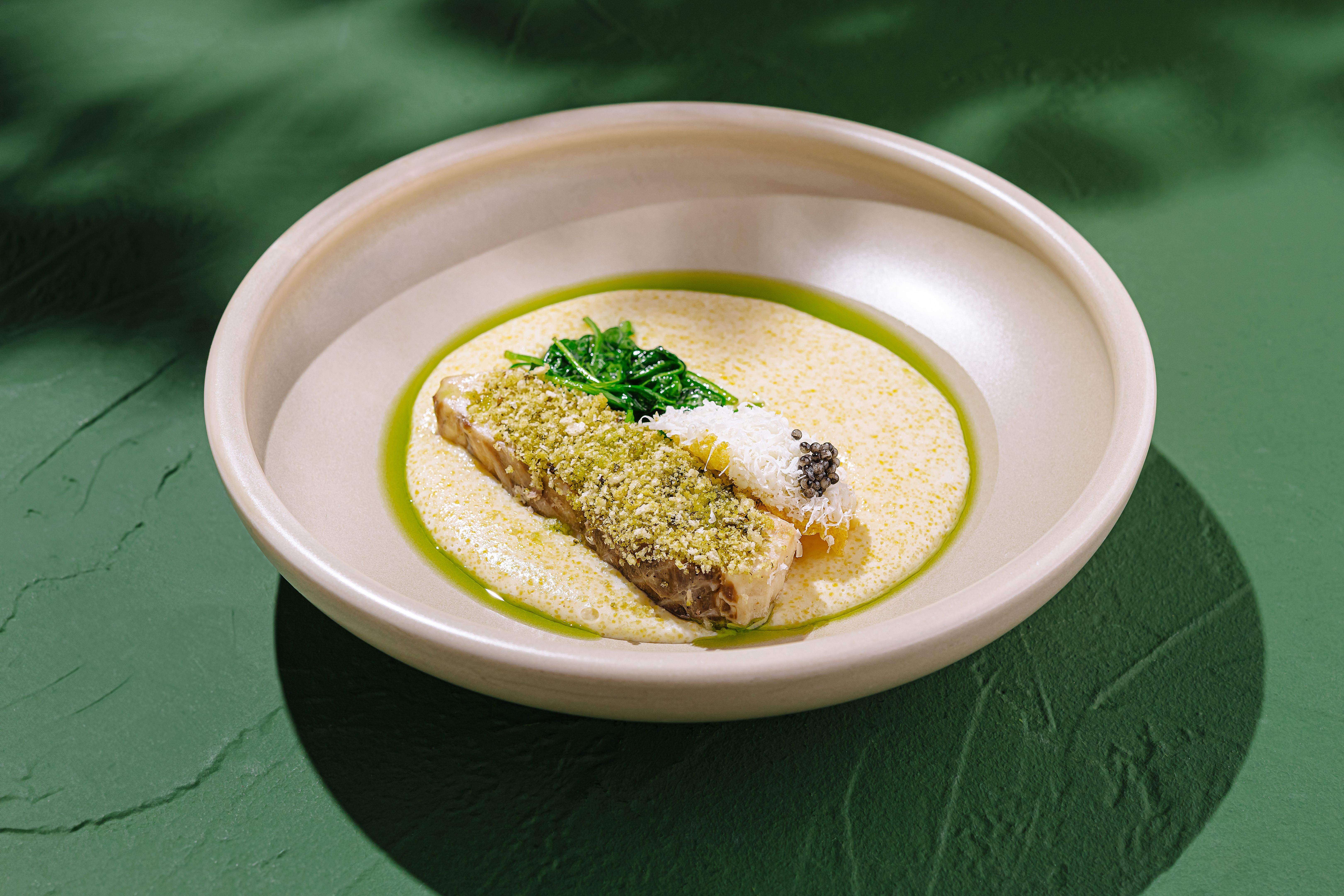 herb crusted fish