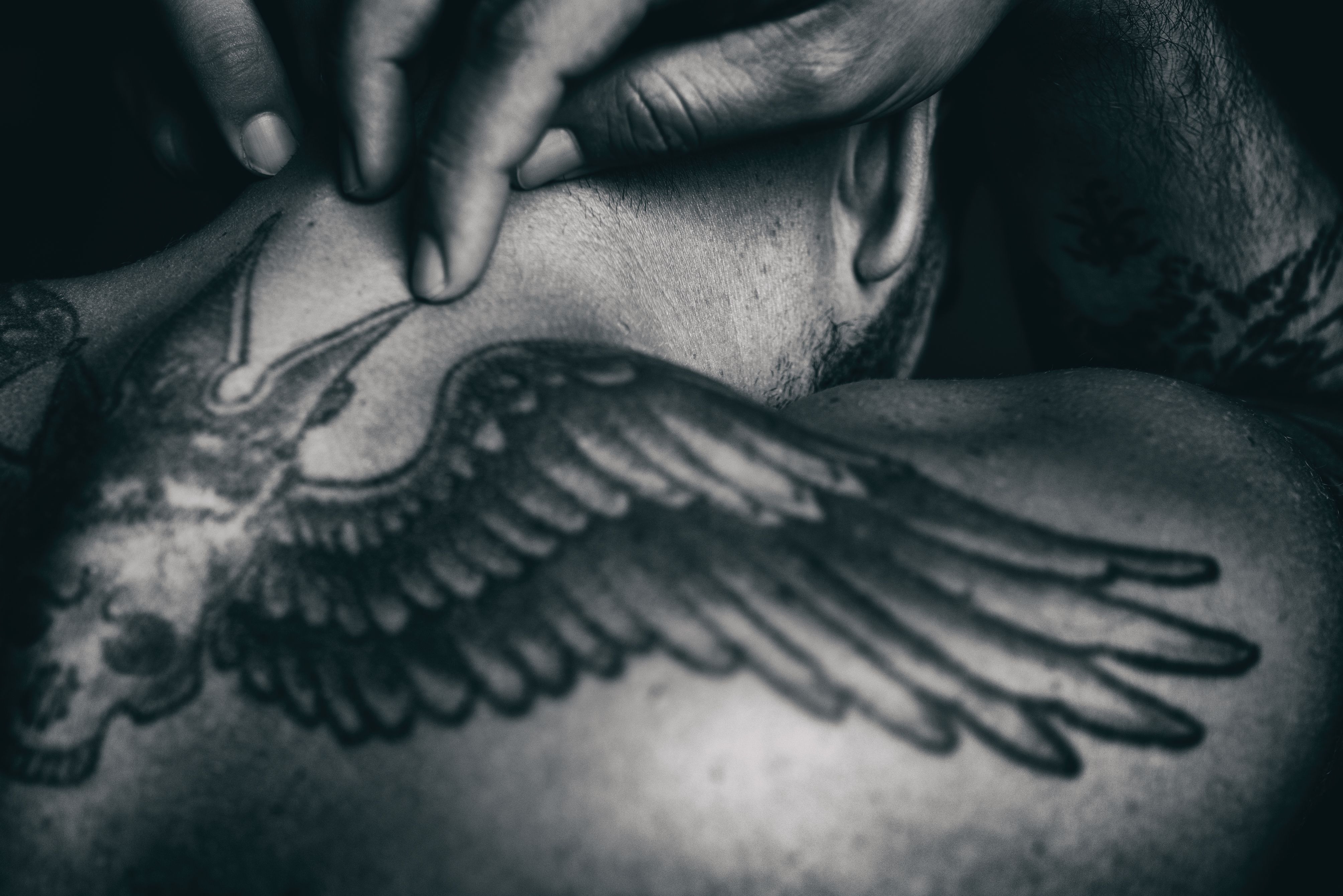 black and gray tattoo