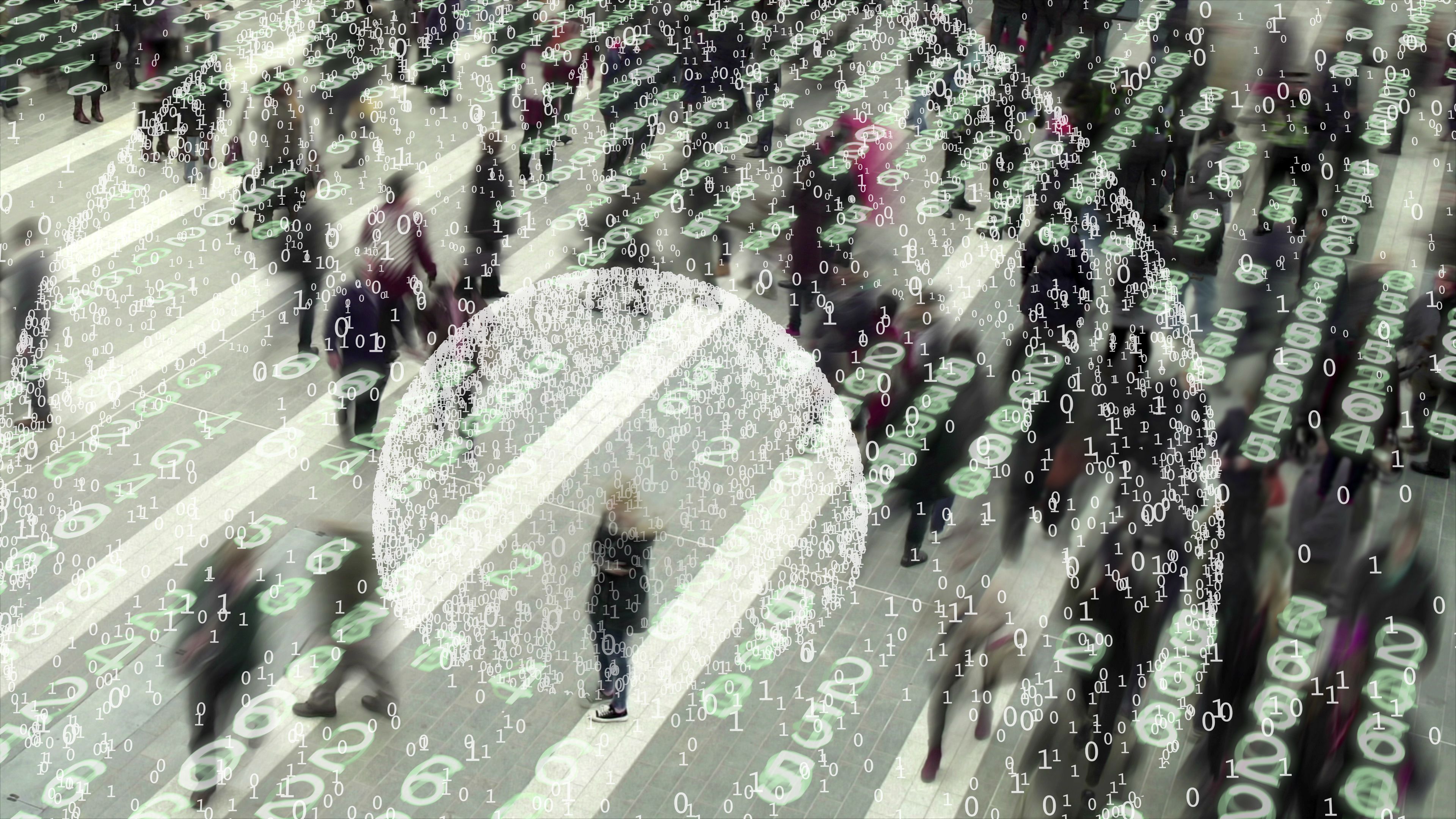 Mobile device sending out data. Mobile device sending out data.