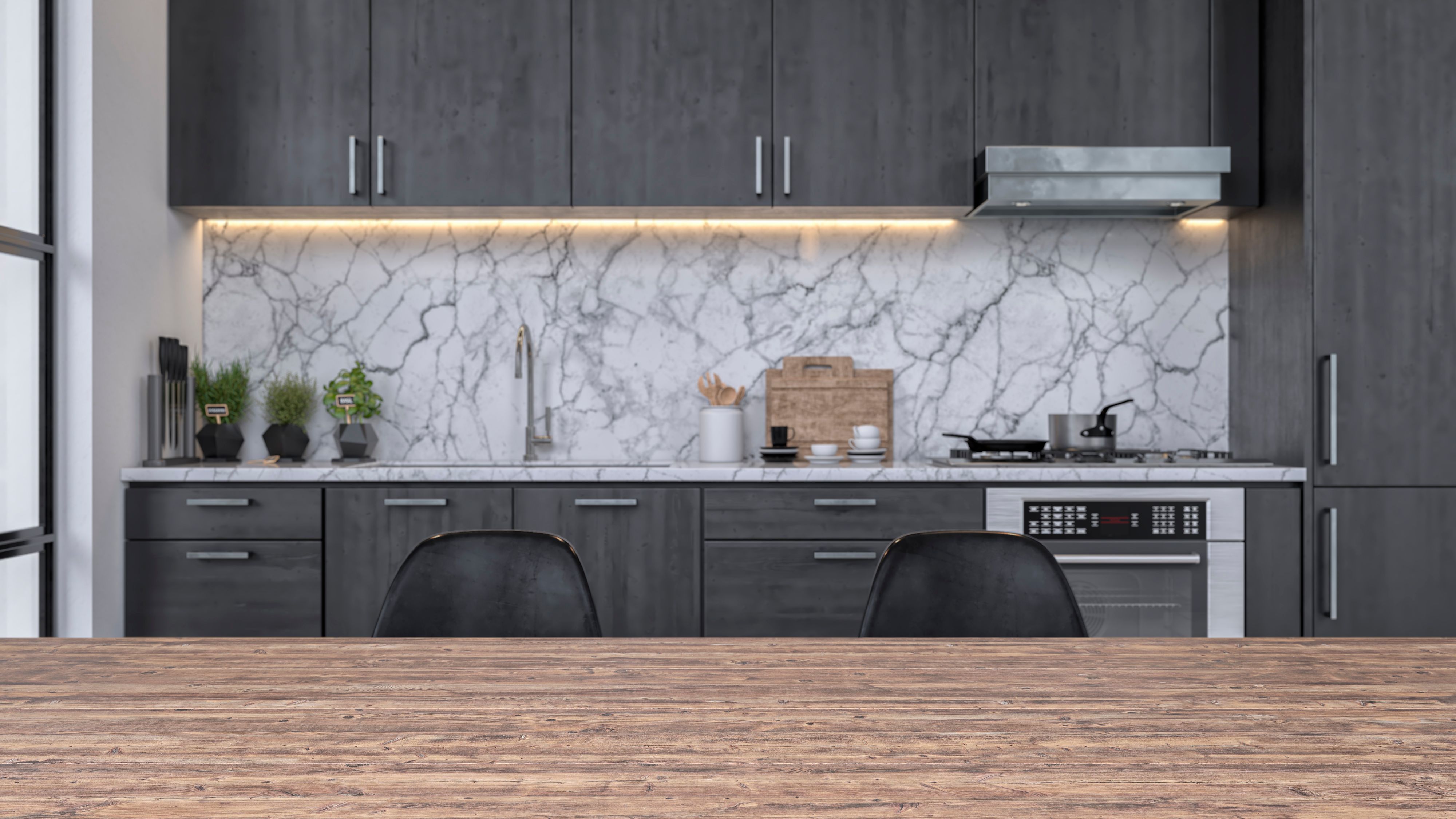 marble gray dinette