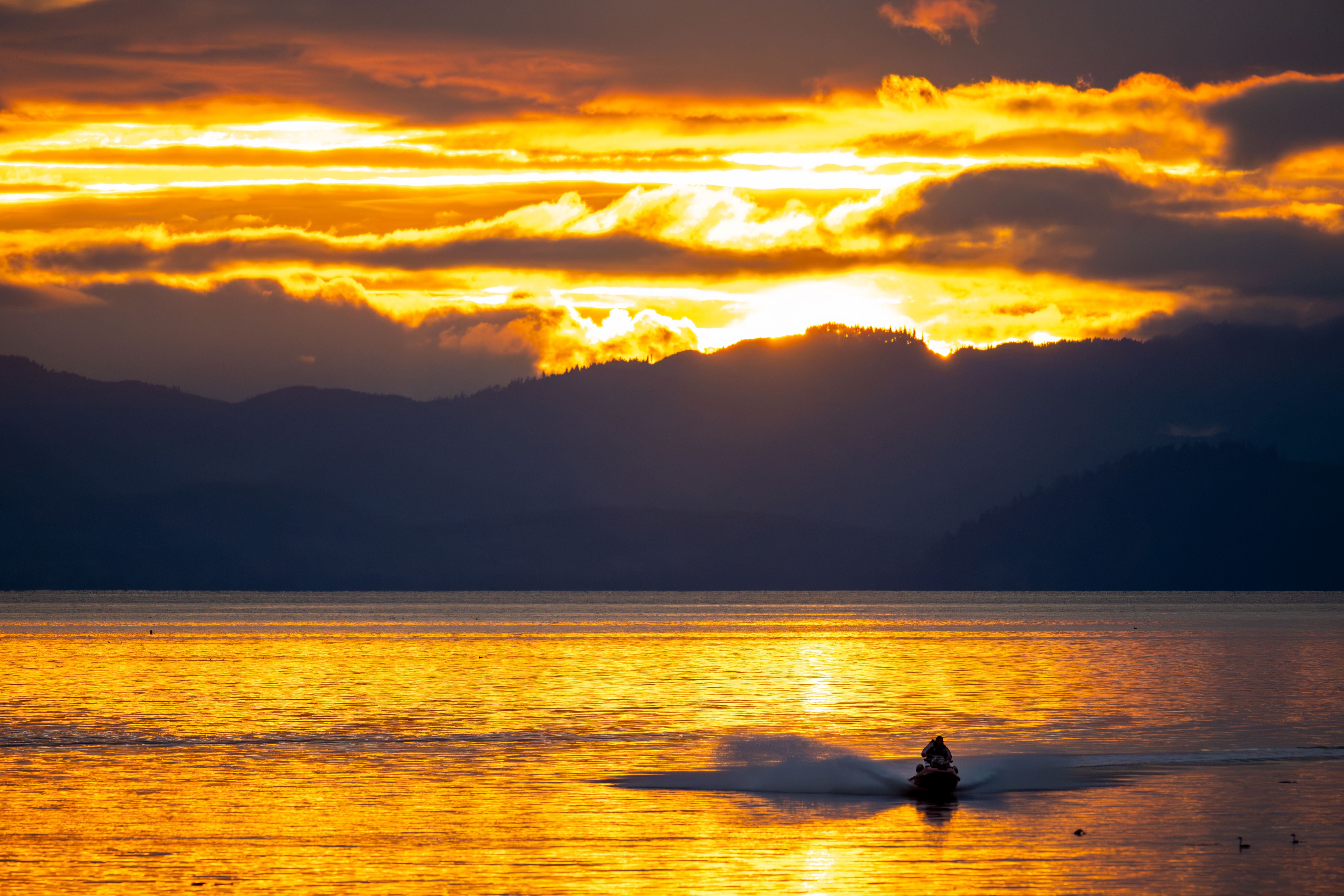 sunset jet ski