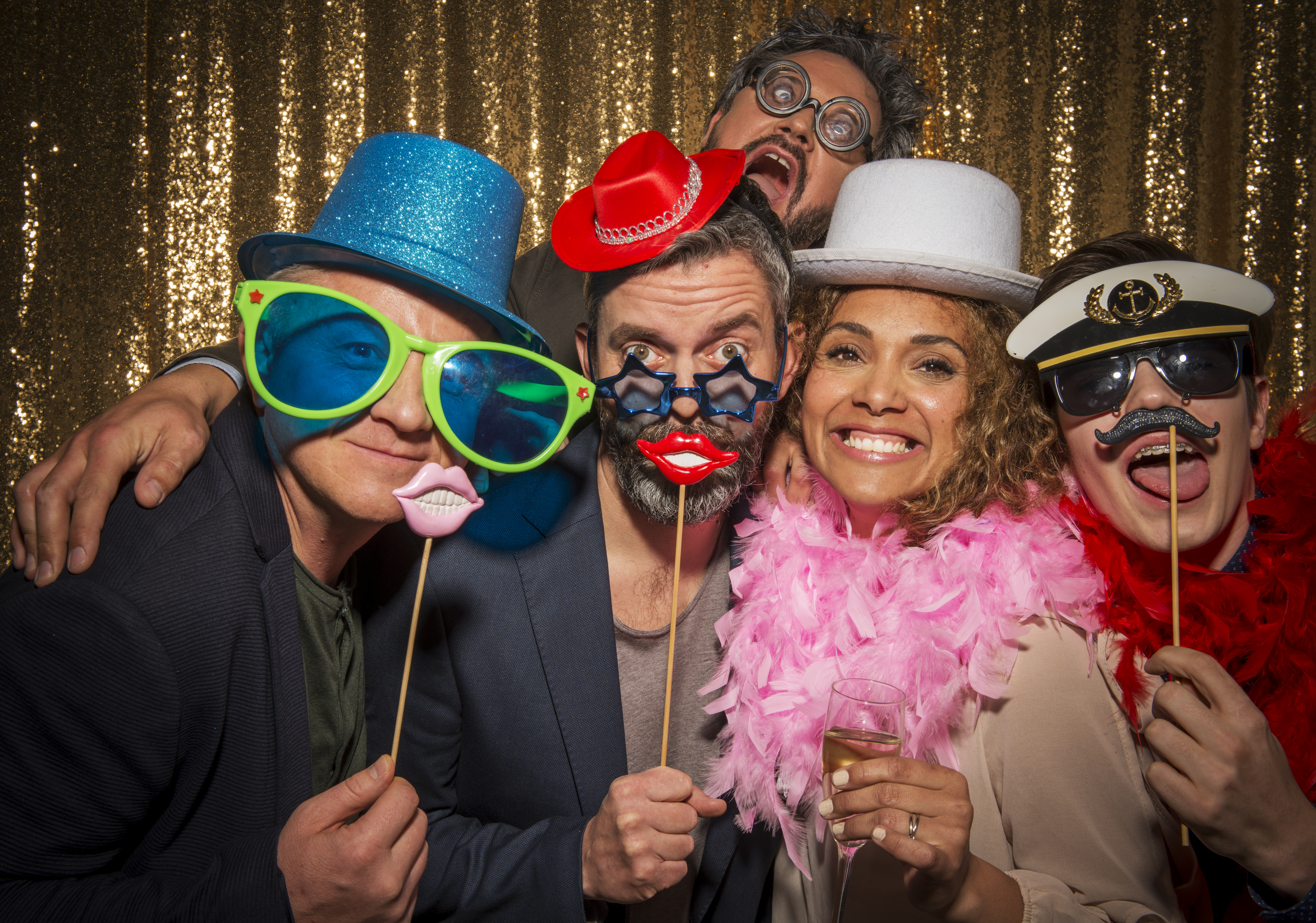 Male and female friends enjoying party Male and female friends enjoying party