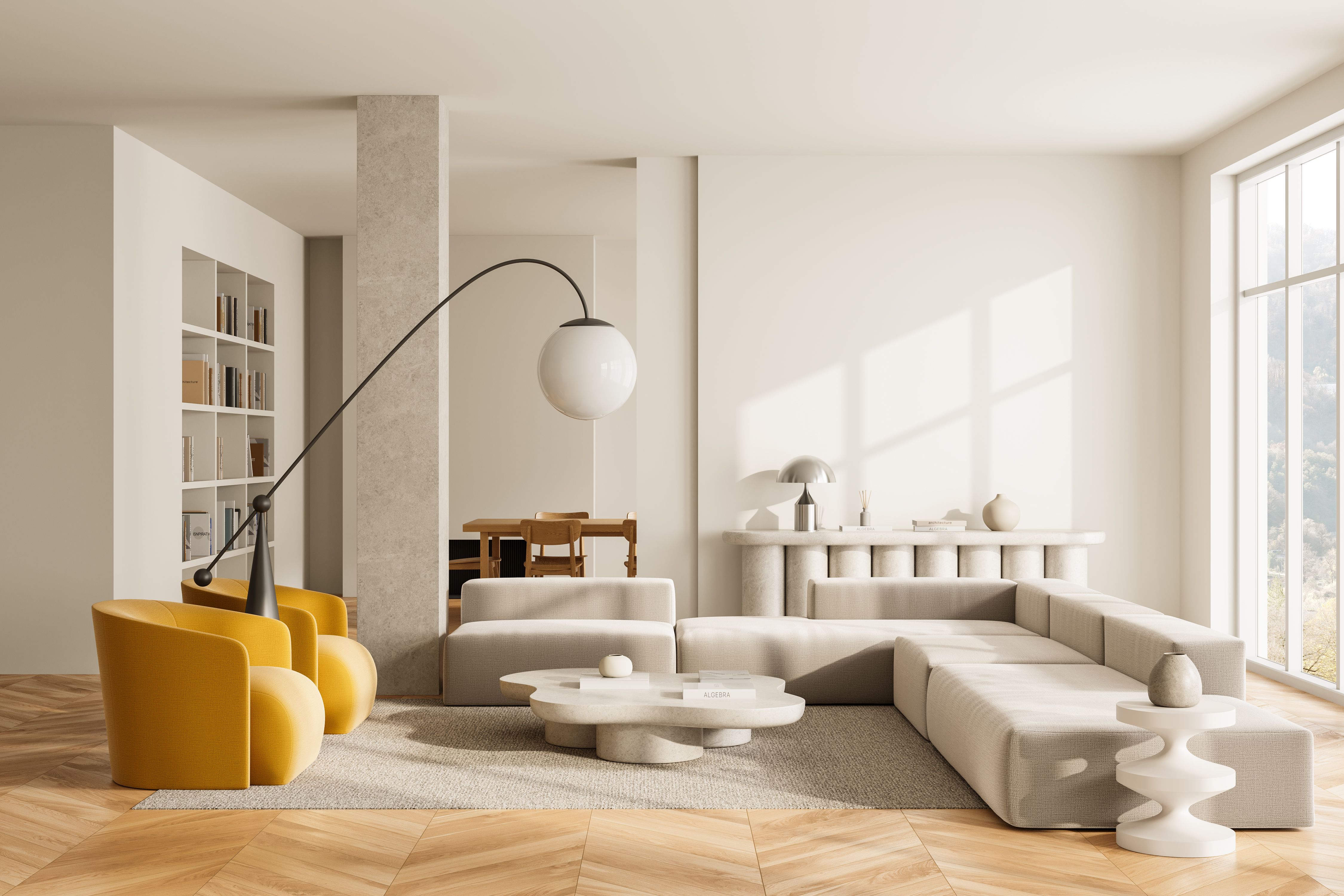 neutral color living room