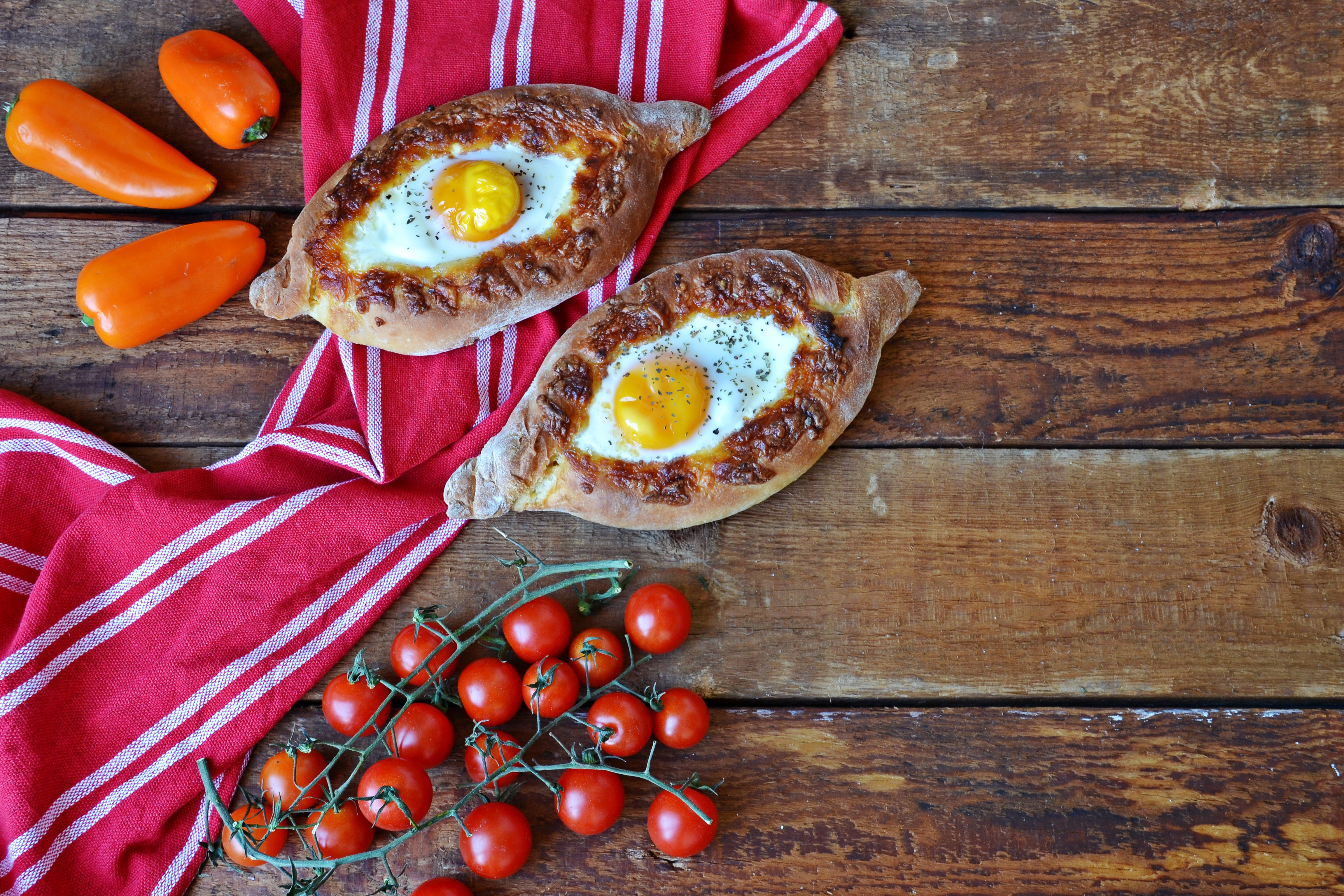 Adjaruli Khachapuri. Georgian Cheese Bread
