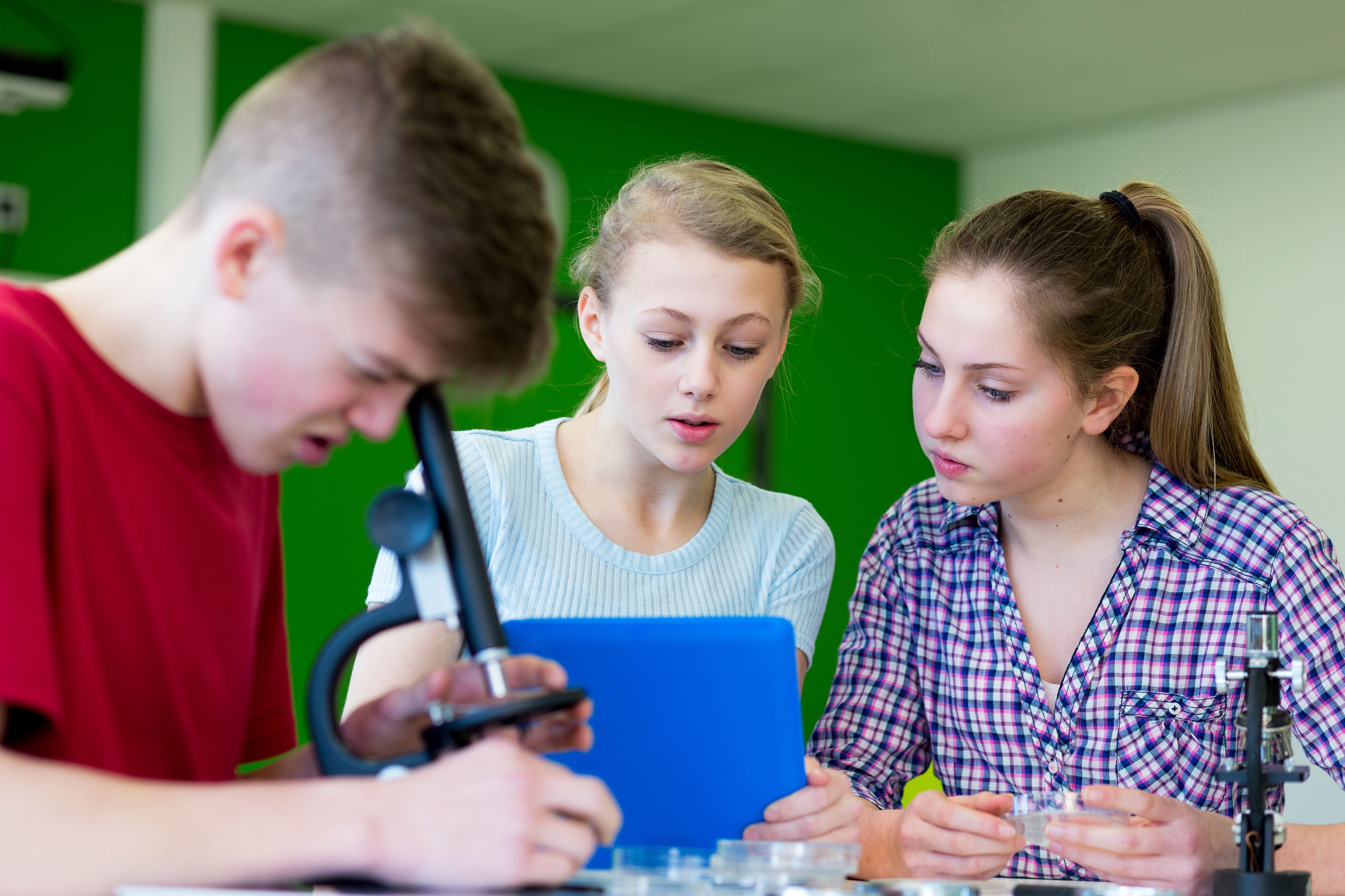 students biology class