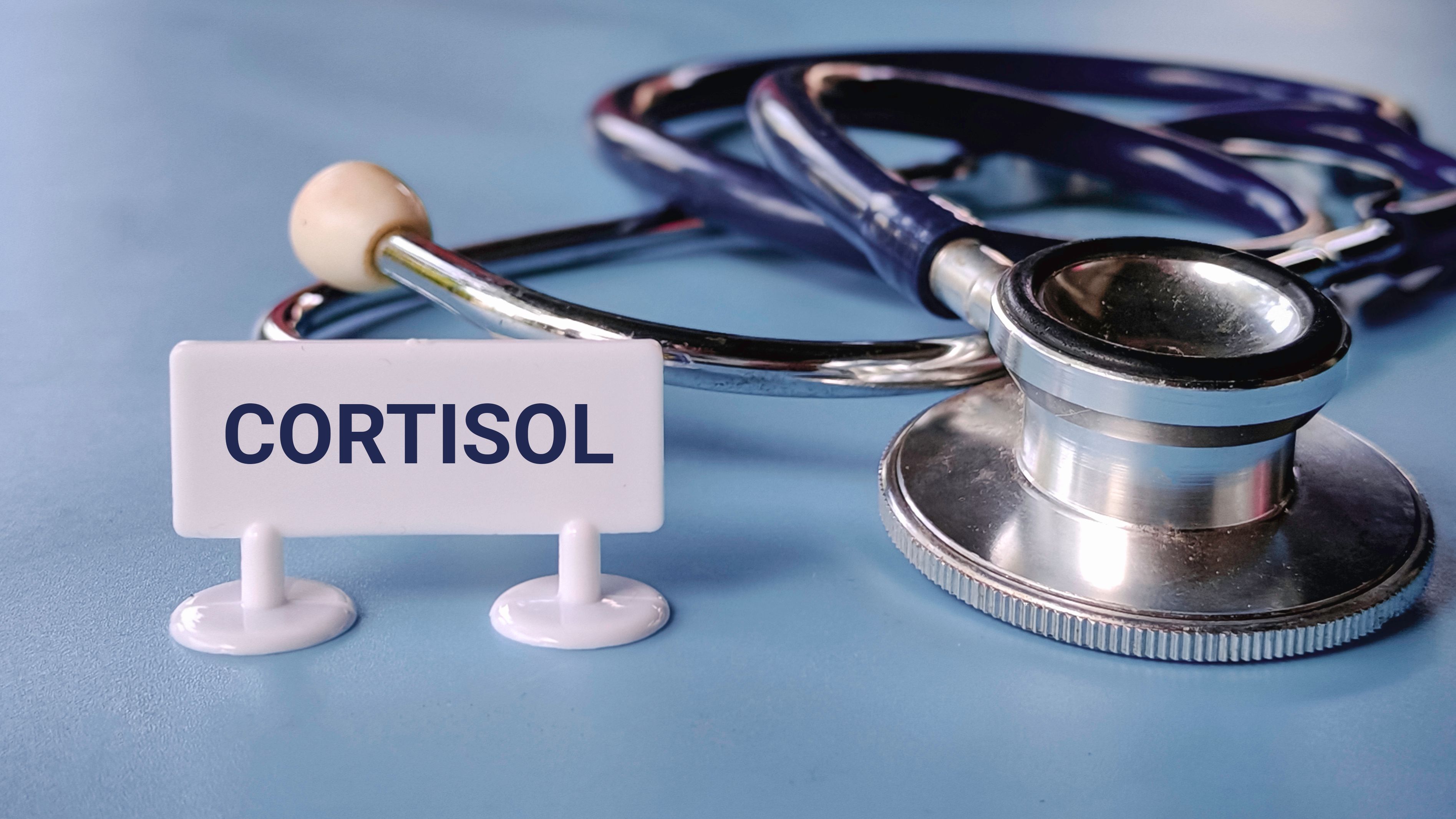 Healthcare and medical concept. Sign written with 'Cortisol'