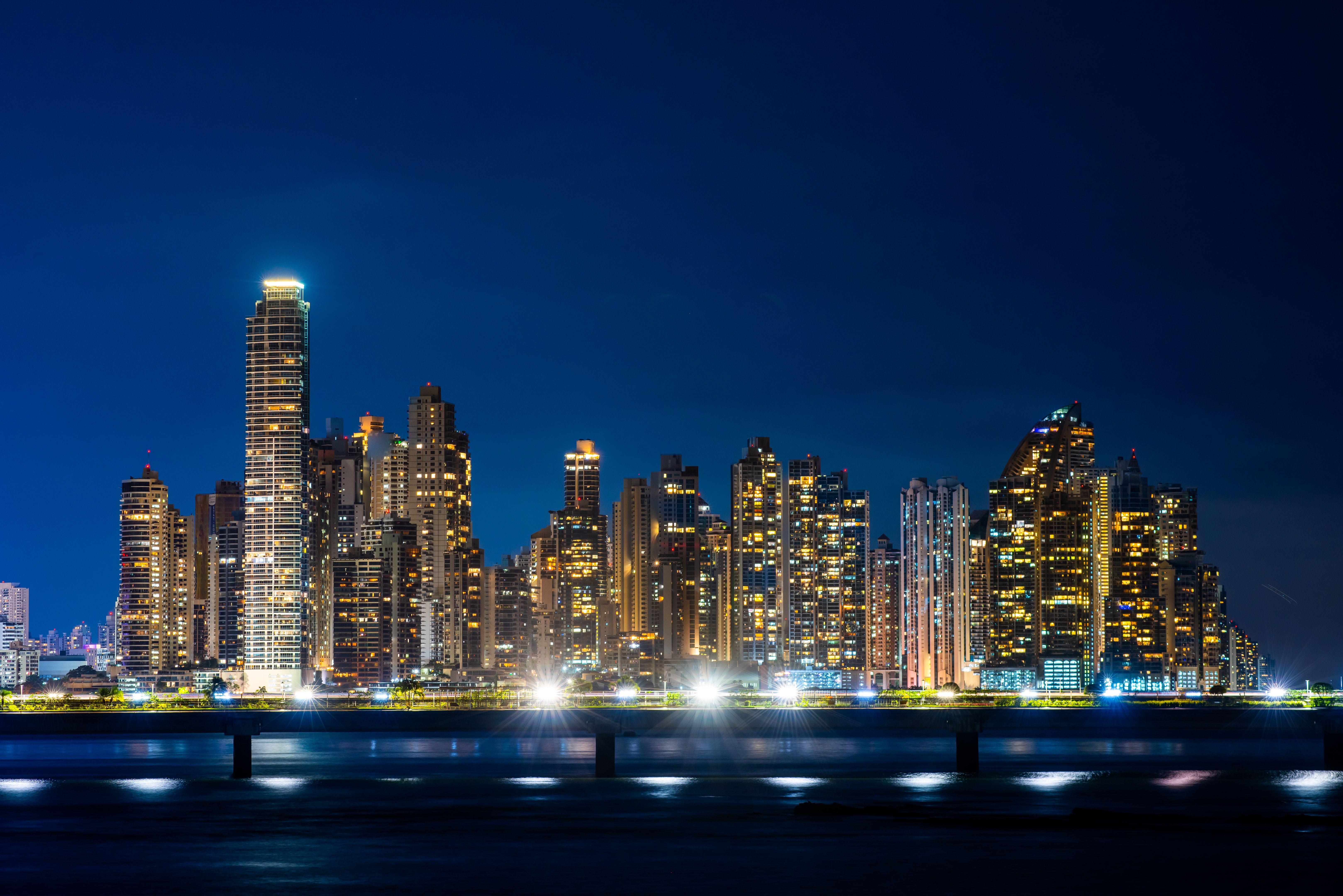 Panama city at night