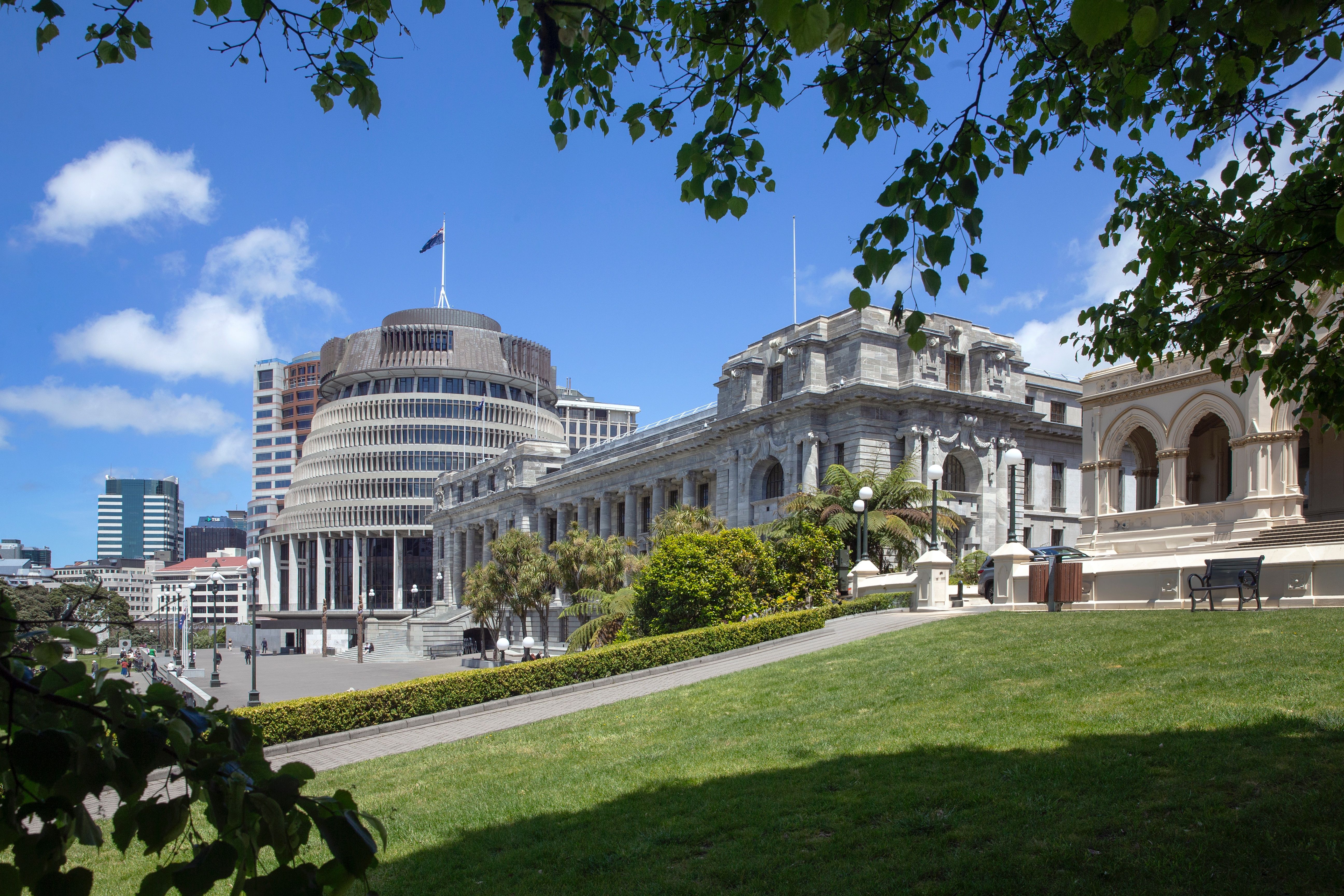 House of parliament at Wellington Capitol of New Zealand. The Beehive House of parliament at Wellington Capitol of New Zealand. The Beehive