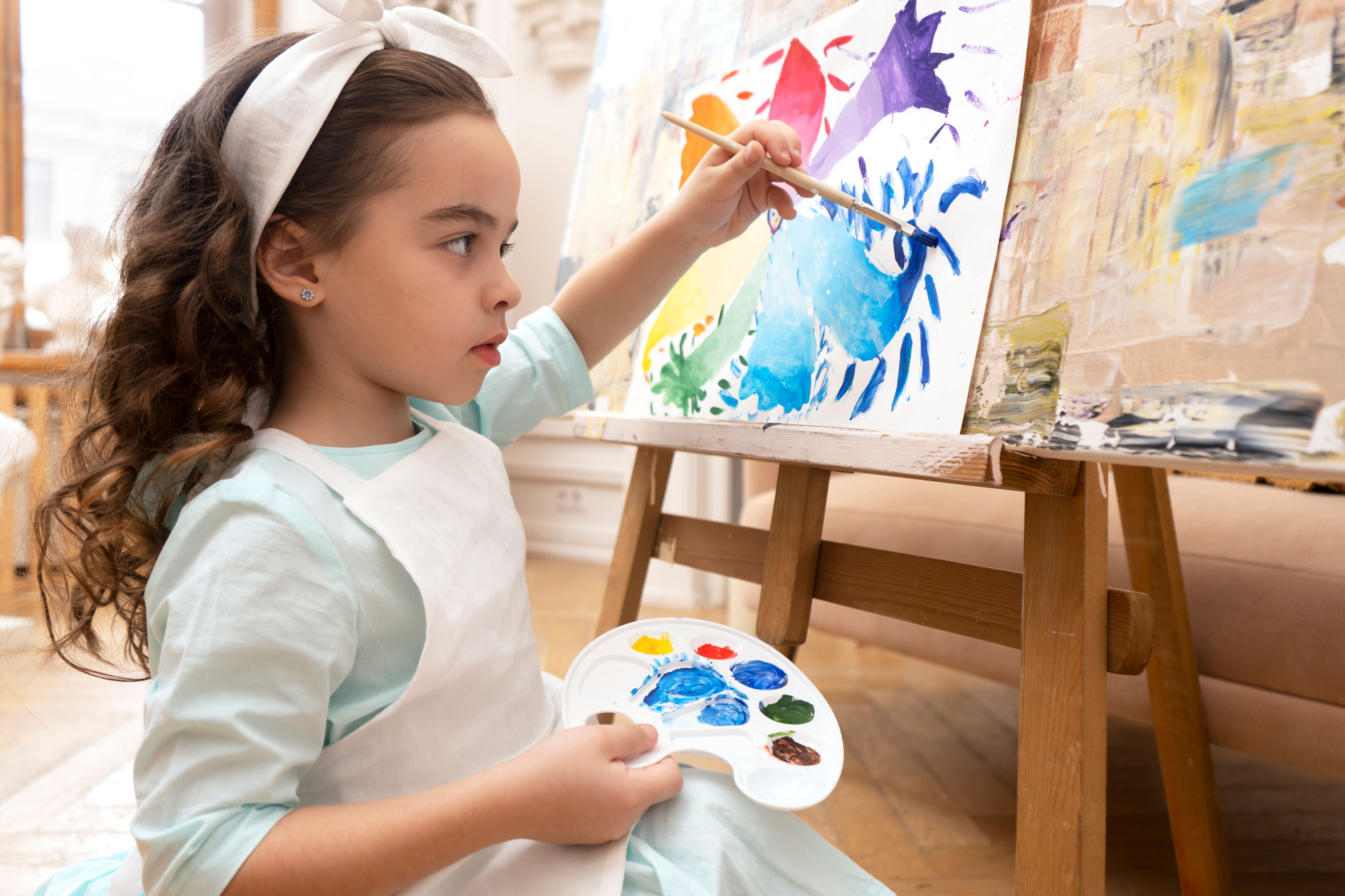 child painting