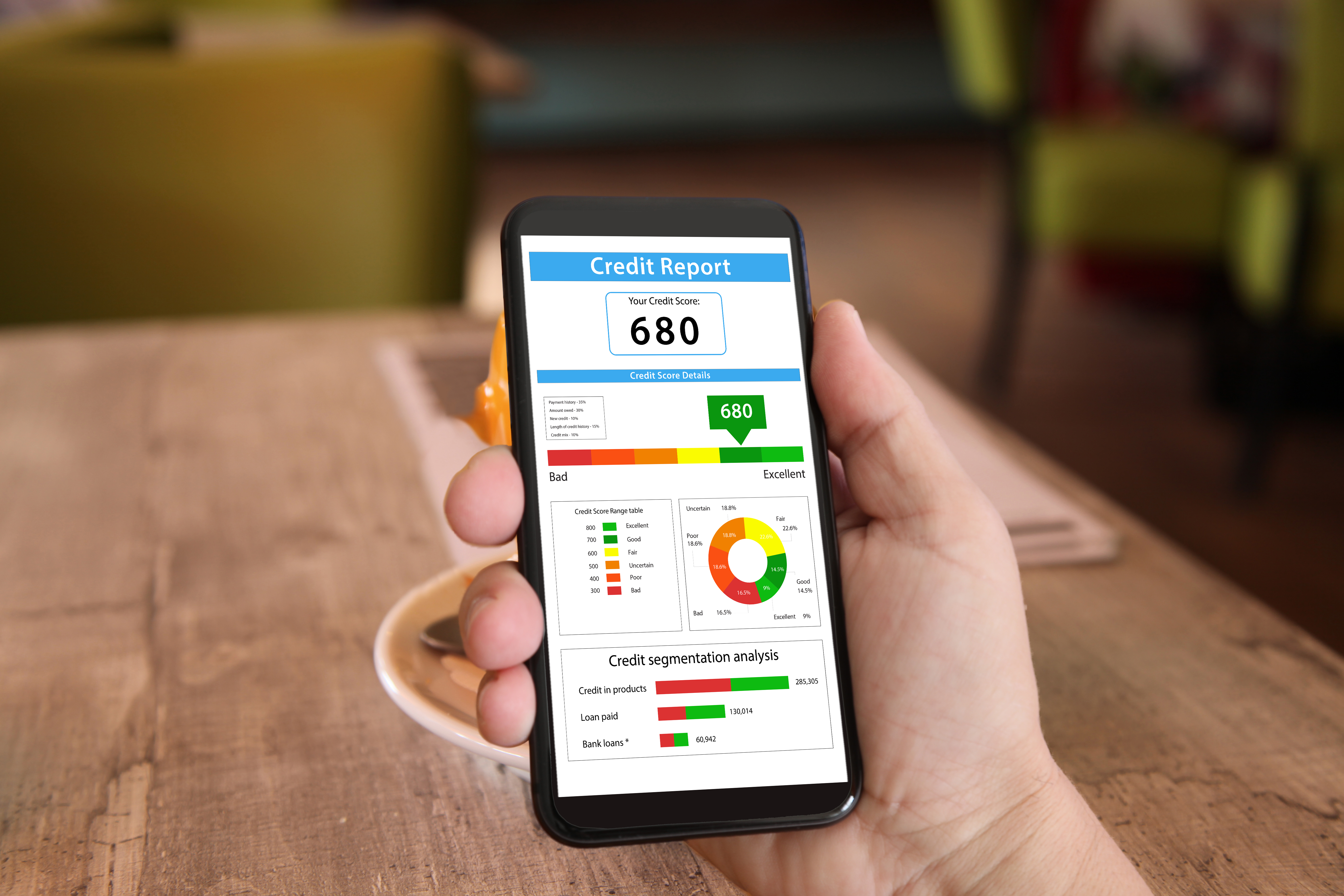 Credit score report mobile phone